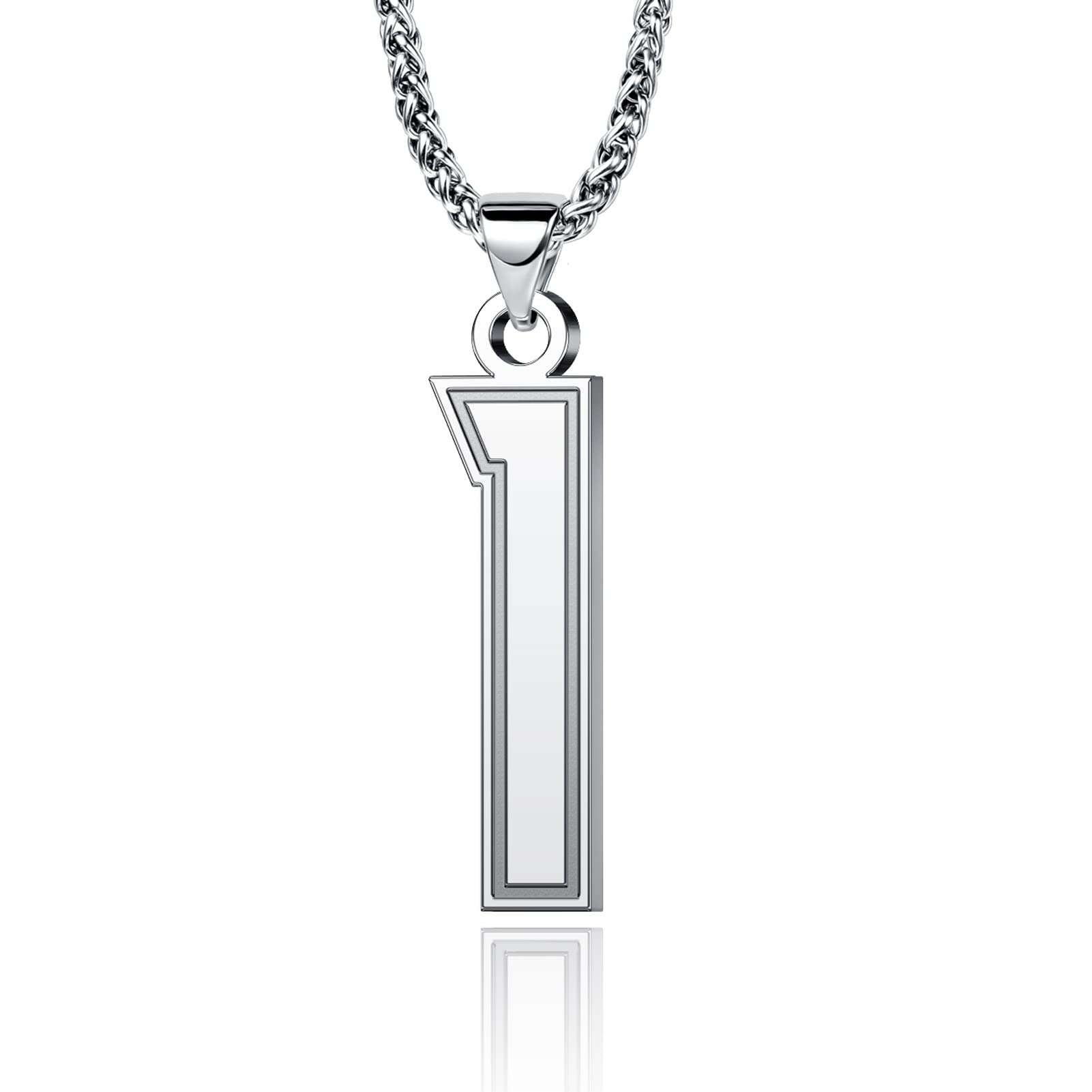 YSAHan Stainless Steel Baseball Number Pendant Necklace for Men & Boys - Custom 1-99 Chain Jewelry Gift for Sports Fans - Perfect for Games, Parties & Fan Apparel