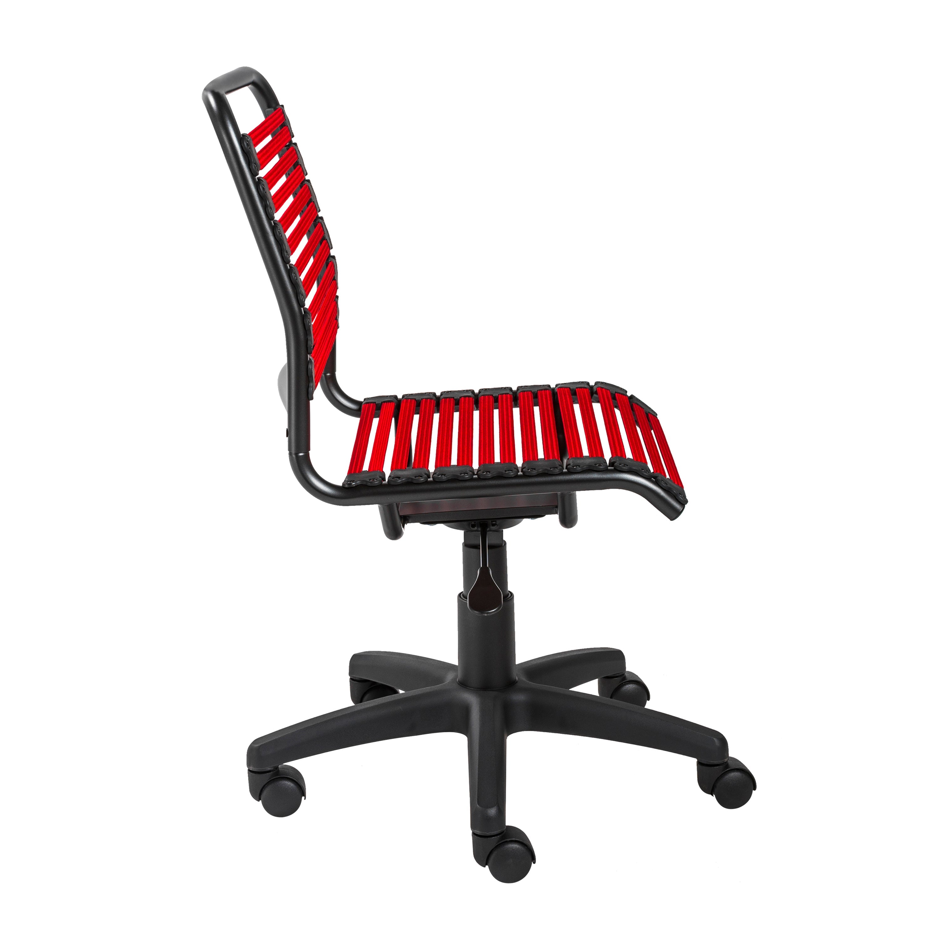 Allison Bungie Flat Low Back Office Chair - Ergonomic Mesh Desk Chair with Graphite Black Frame & Swivel Base - Perfect for Home Office, Computer Workstation & Conference Rooms