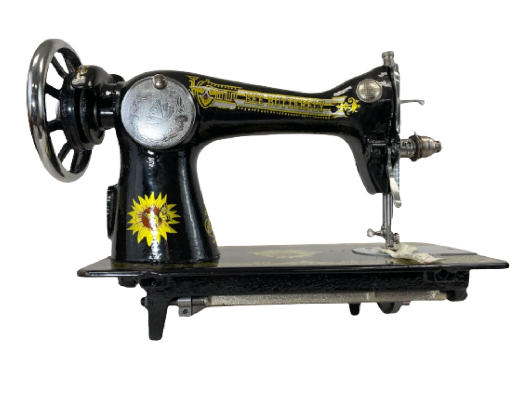 Yamata Bee Butterfly Flat Bed Mechanical Sewing Machine FY2-1 - Heavy Duty Home & Industrial Use for Quilting, Dressmaking & Crafts (Machine Only)