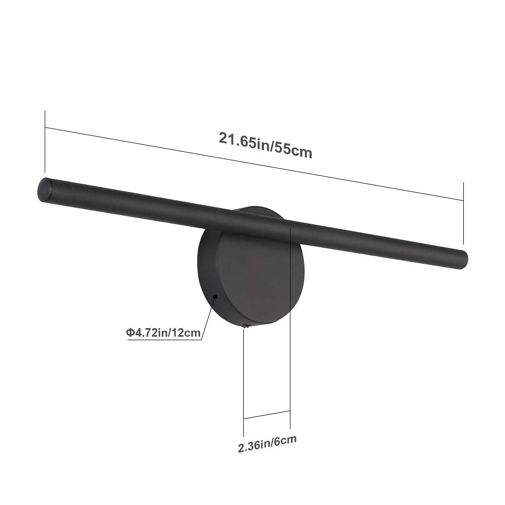 Modern Black Wall Sconce LED Light Fixture - Sleek Contemporary Black Wall Light for Living Room, Bedroom, Hallway & Entryway Lighting