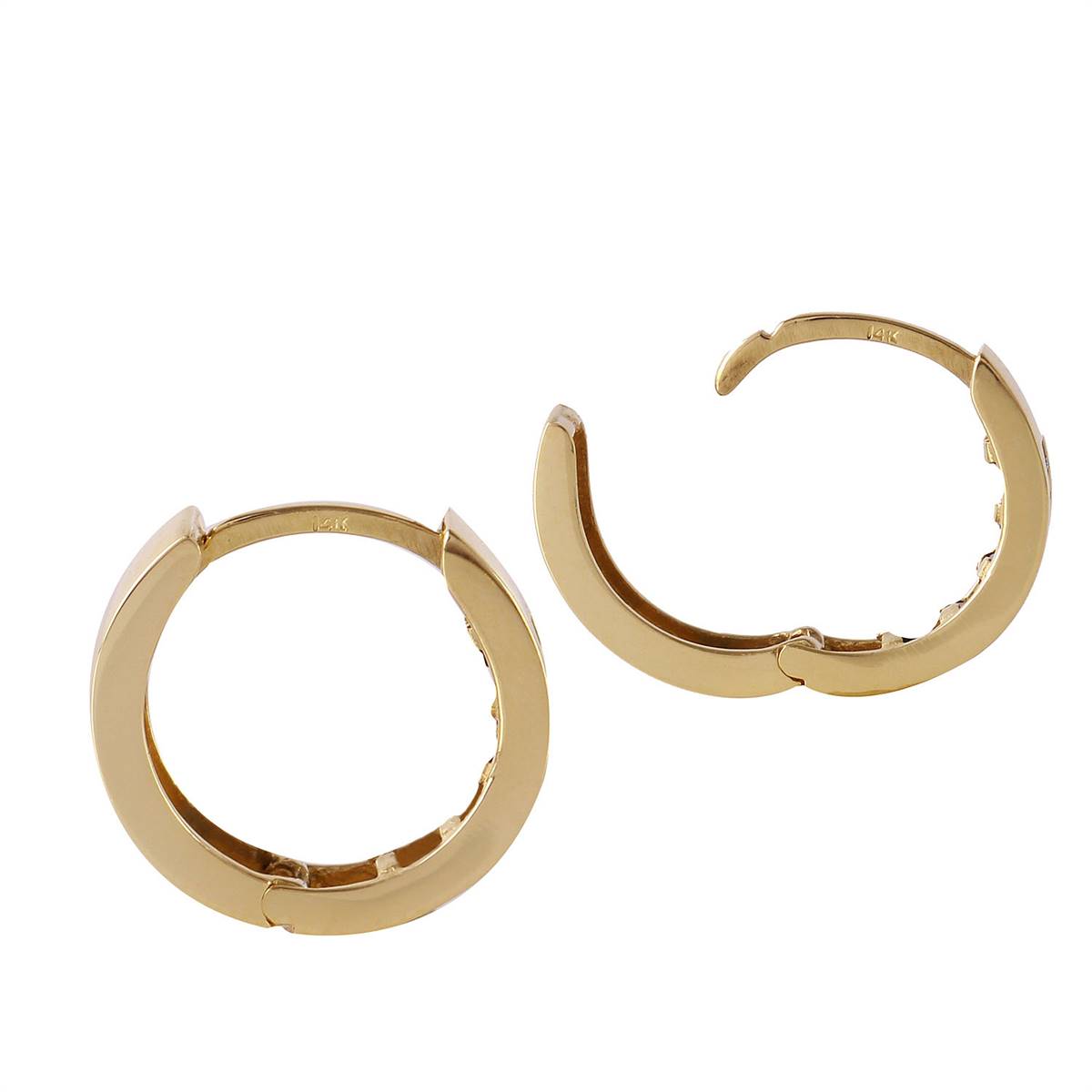 0.95 Carat 14K Solid Yellow Gold Huggie Hoop Earrings with Tanzanite Gemstone - Perfect for Everyday Wear, Date Nights & Special Occasions