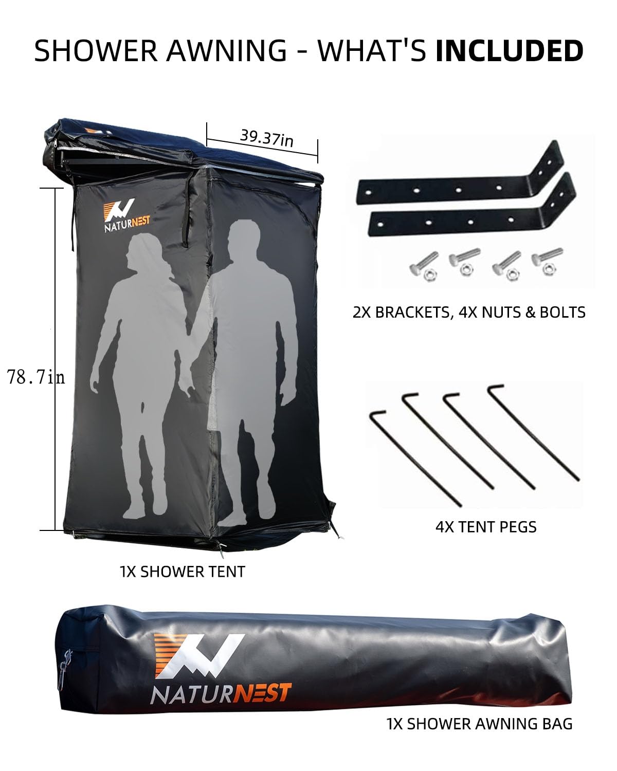 **Naturnest Portable Shower Tent – Outdoor Camping Shower Privacy Shelter for Jeep, Truck, Van & SUV – Waterproof & Lightweight for Overlanding, Beach, RV & Backpacking**    *(Use Cases: Perfect for camping trips, beach showers, RV travel, off-grid adventures, and outdoor privacy needs.)*