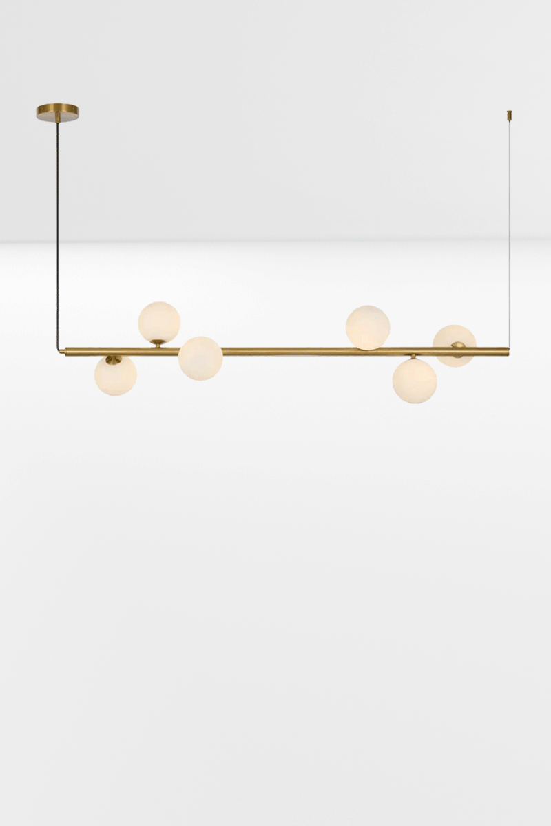 Avonlea Multi Linear Pendant Light Fixture - Modern Linear Chandelier for Dining Room, Kitchen Island & Living Room Lighting