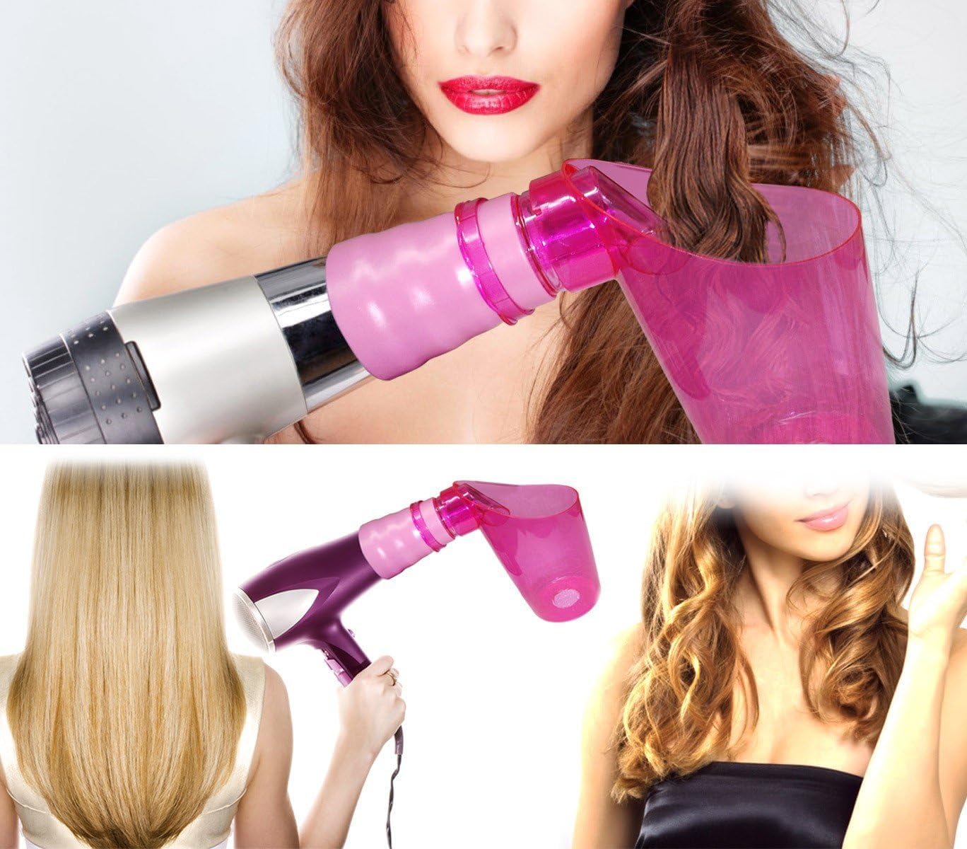 B-LADY Professional Air Curler Styling Tool & Hair Dryer Diffuser Attachment - Creates Smooth, Soft Curls in Seconds - Perfect for Home & Salon Use - Great for Daily Styling, Special Occasions & Travel - PACK OF 1