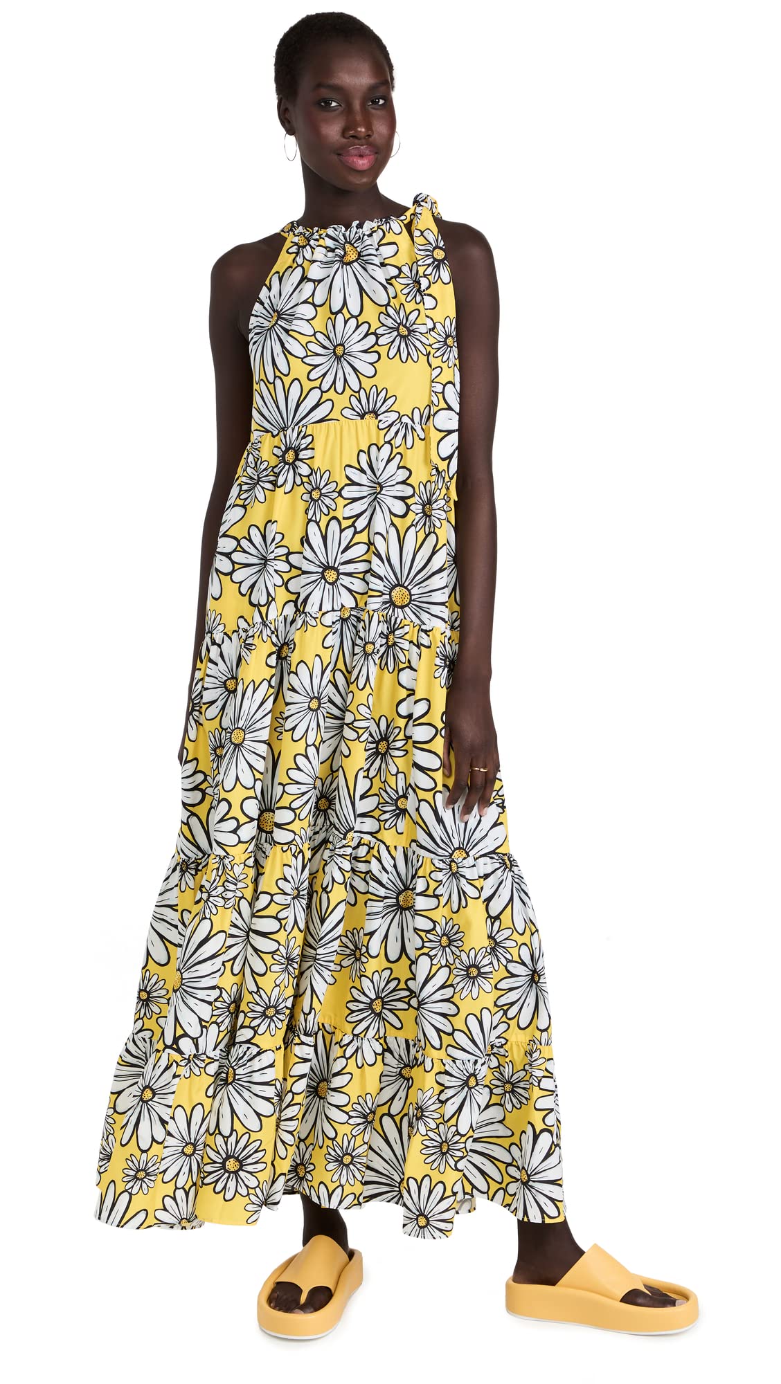 Mira Mikati Women's Floral Printed Maxi Dress - Elegant Long Sleeve Boho Summer Dress for Beach, Vacation & Casual Wear