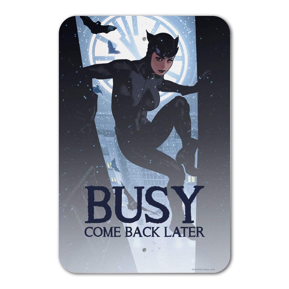 Batman & Catwoman Themed Home Office Sign - Unique Superhero Decor for Business & Workspace - Perfect for Comic Fans & DC Collectors
