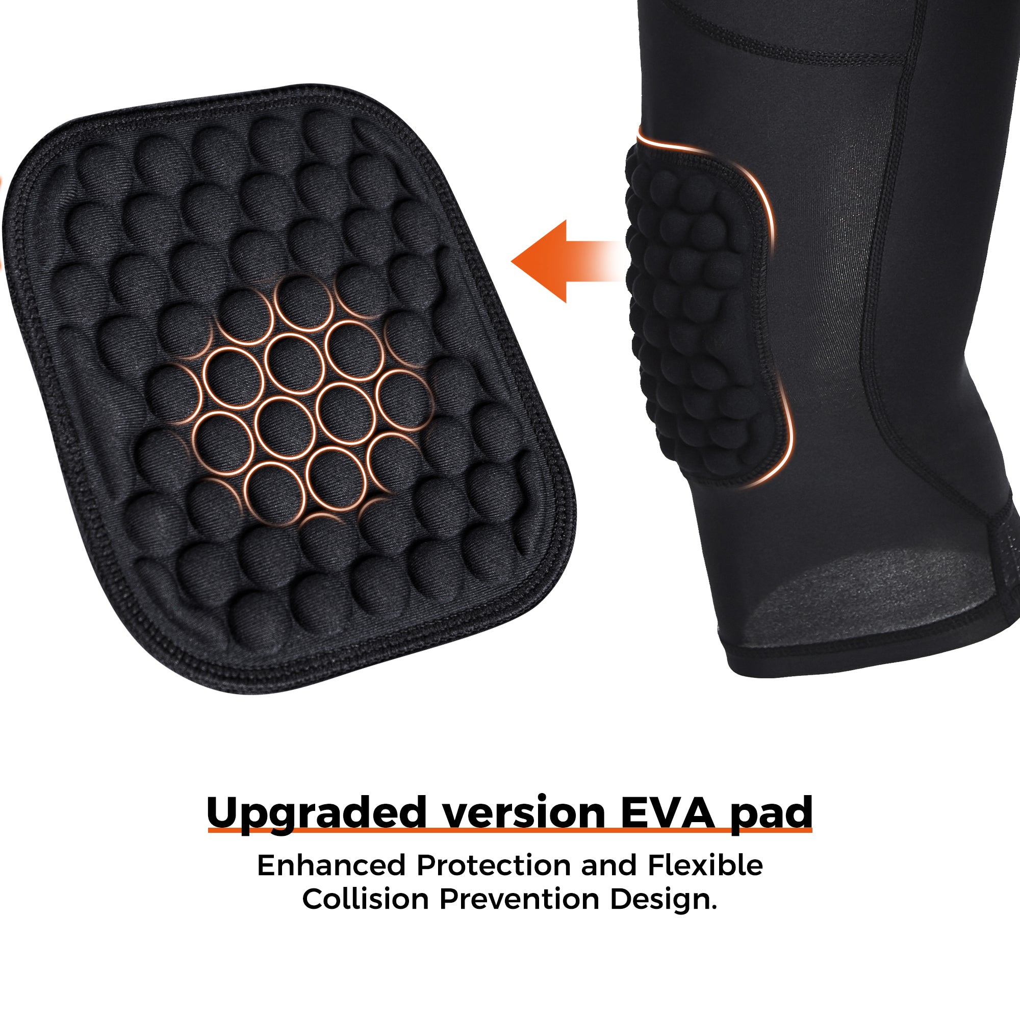 **CoolOMG Kids Basketball Leggings with Honeycomb Knee Pads – Youth 3/4 Compression Pants, Capri Tights with Side Pockets – Perfect for Training, Games & Outdoor Sports**