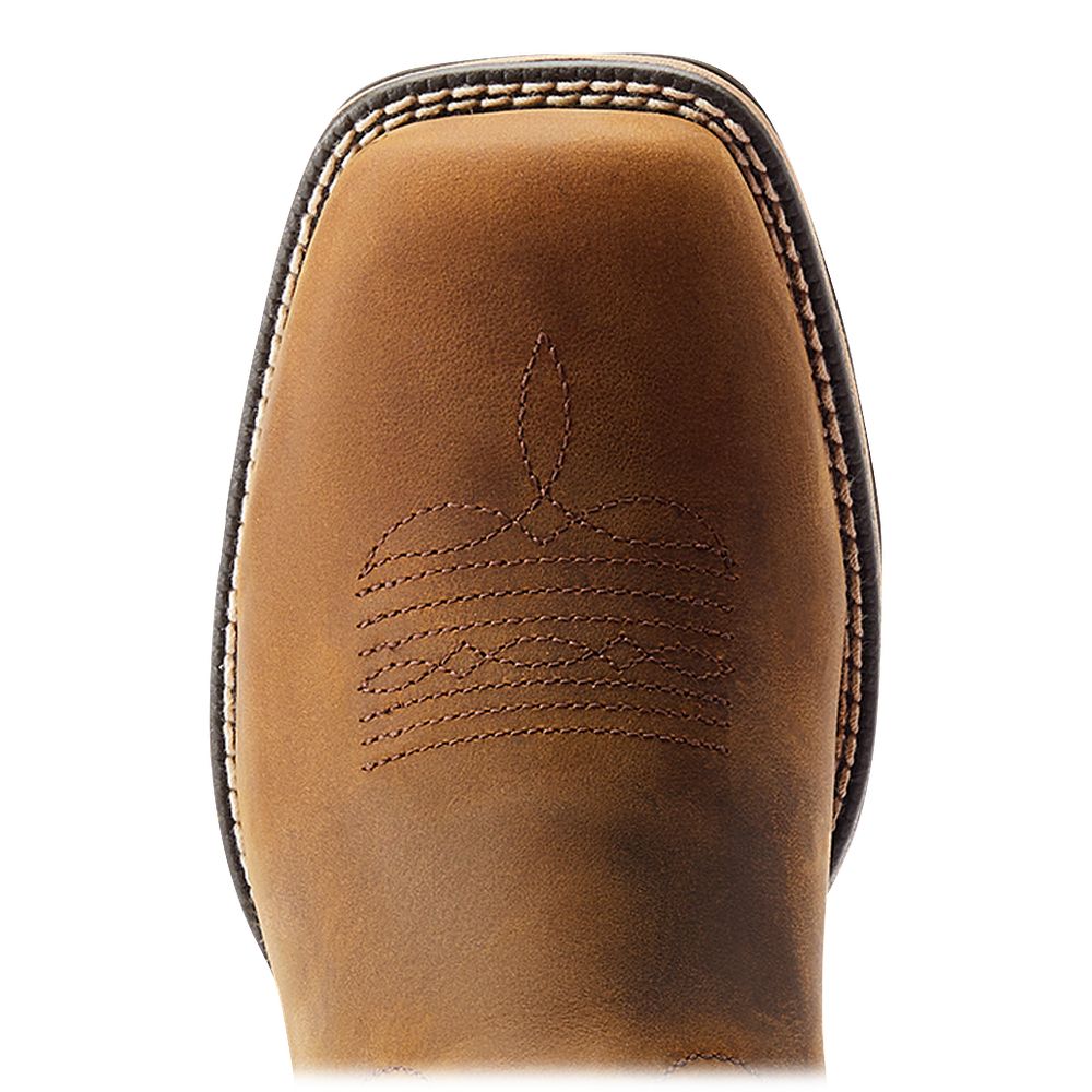 Ariat Anthem Waterproof Western Boots for Women - Distressed Brown - Size 9.5M - Comfortable Cowgirl Boots for Riding, Work & Outdoor Activities