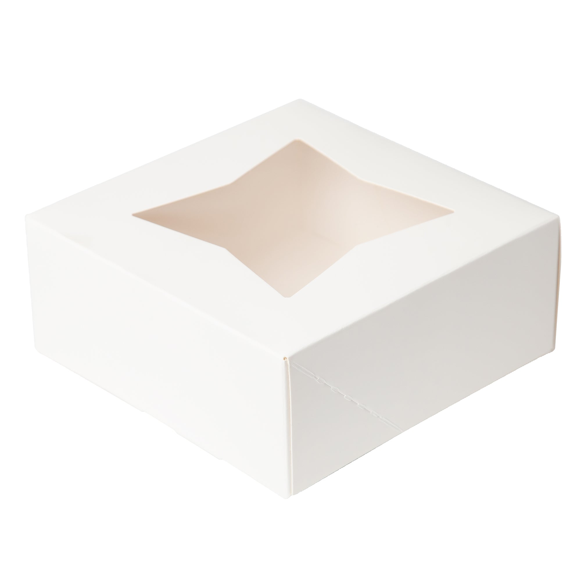 White Bakery Box 6x25ct - Perfect for Cupcakes, Cookies & Pastries | Eco-Friendly Takeout Packaging for Bakeries & Cafes