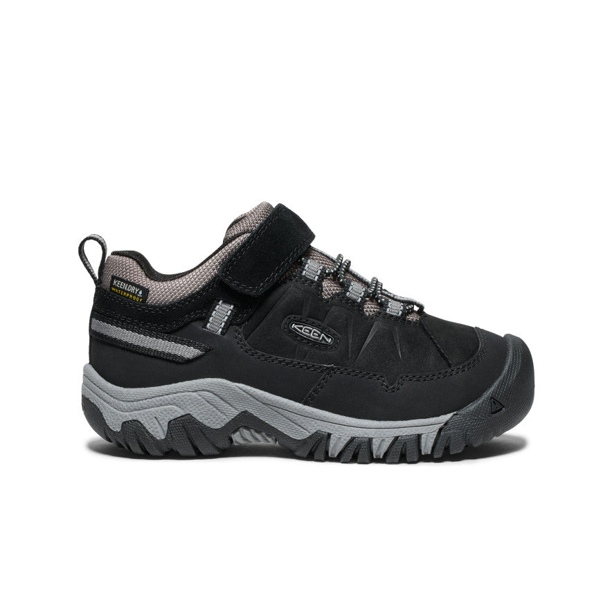 Little Kids' Targhee IV Waterproof Hiking Shoes for Boys & Girls | Black/Steel Grey | Outdoor Adventure, Trail Walking & Camping