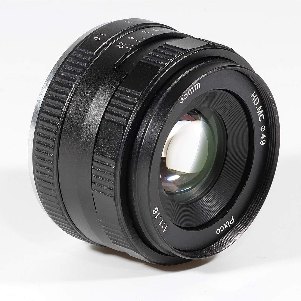 35mm F/1.6 Large Aperture HD Manual Prime Lens for Sony E Mount Cameras - Compatible with A6400, A7III, A7RIII, Alpha a9, 7R & 7 Series - Perfect for Portrait, Street & Low Light Photography