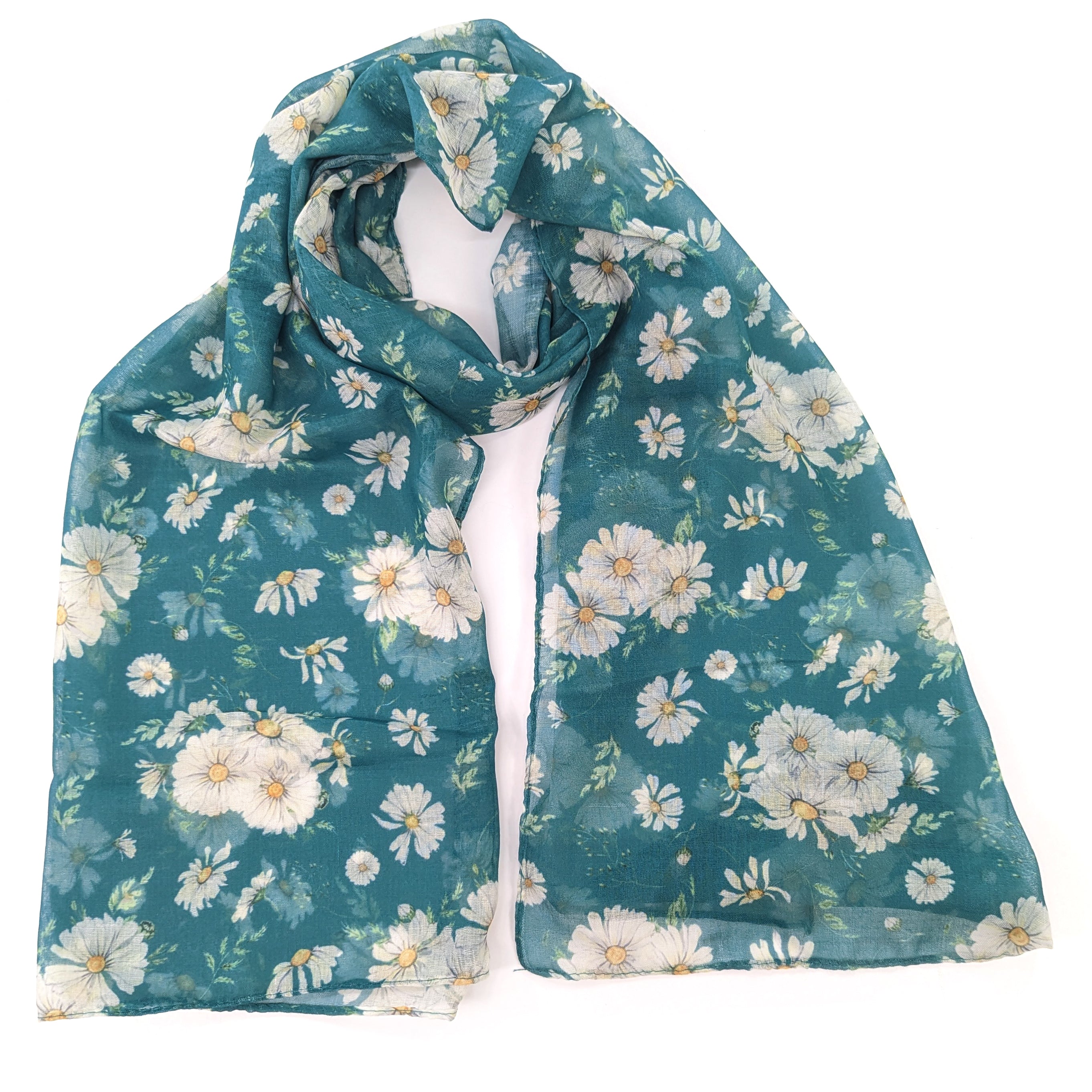 Exclusive Dainty Daisies Scarf - Lightweight Floral Fashion Accessory for Women | Perfect for Spring Outfits, Office Wear & Special Occasions