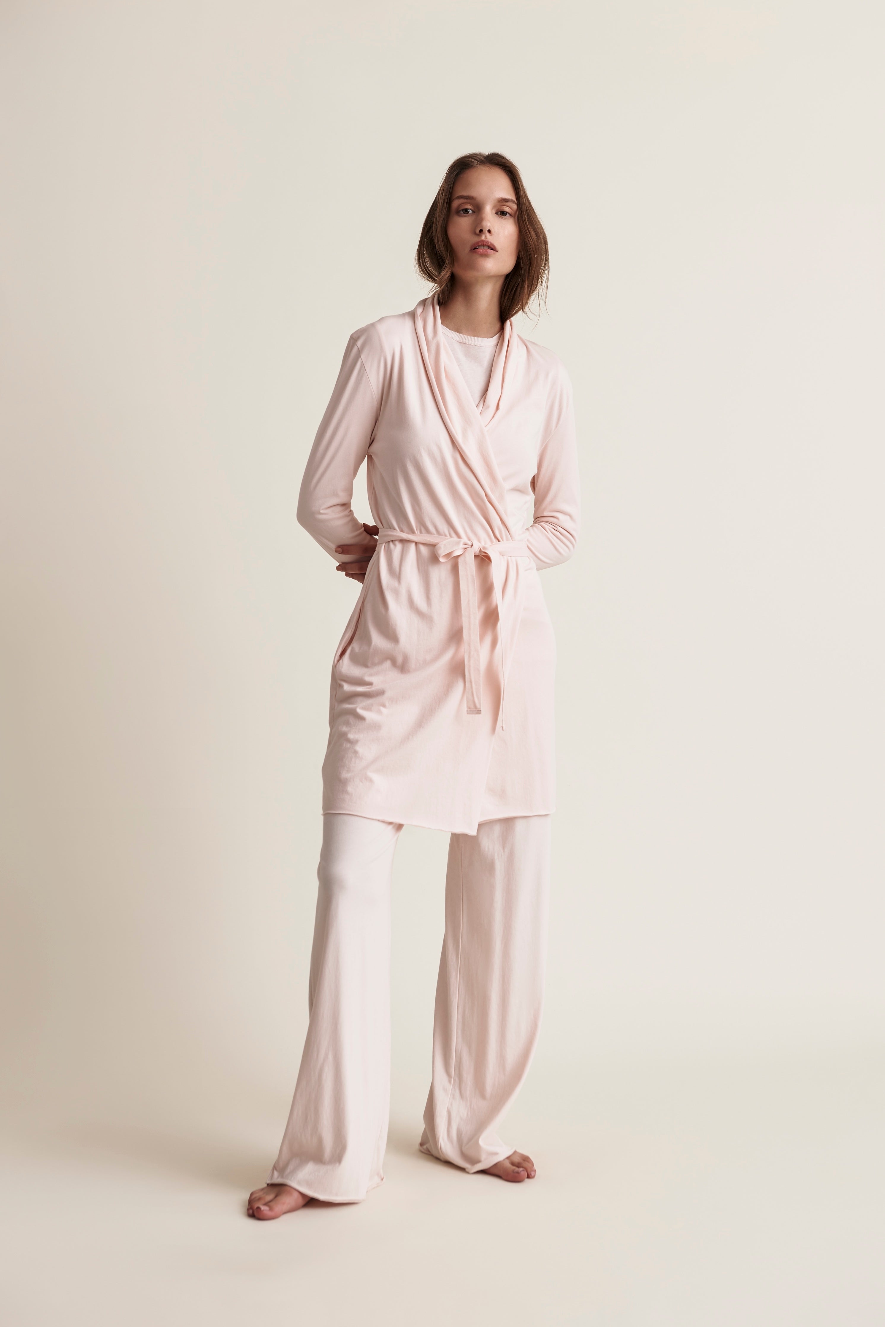Luxury Double Layer Soft Cotton Wrap Robe for Women - Cozy Bathrobe for Spa, Lounge & Relaxation at Home