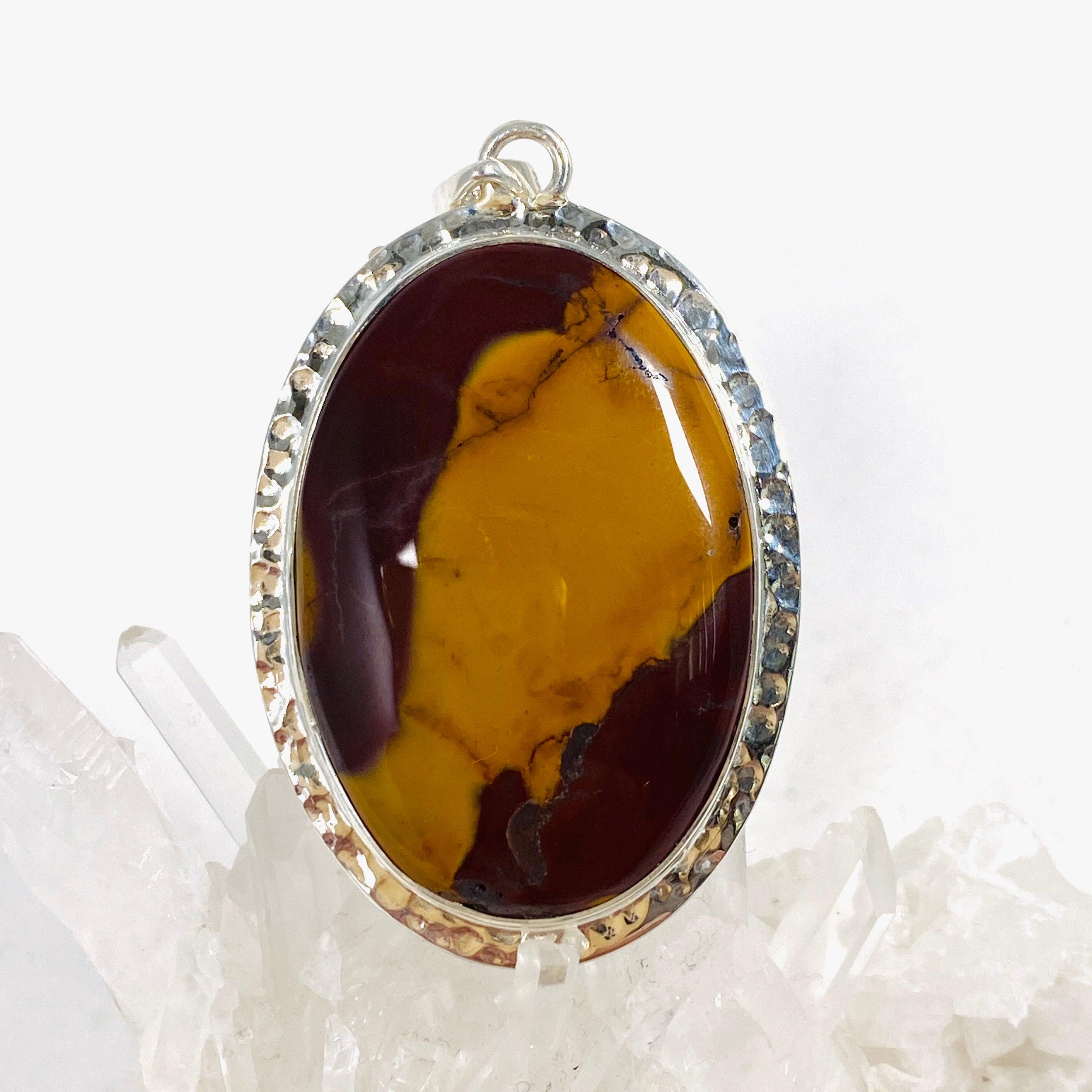 Natural Mookaite Gemstone Oval Pendant Necklace KPGJ4145 - Elegant Handmade Jewelry for Women, Gift for Her, Perfect for Everyday Wear & Special Occasions