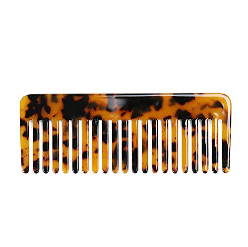 Wide Tooth Detangling Comb for Wet & Dry Hair – No Tangle Hairbrush for Thick, Fine, Long & Curly Hair – Brown Hairdressing Comb – Perfect for Salon, Home & Travel Use