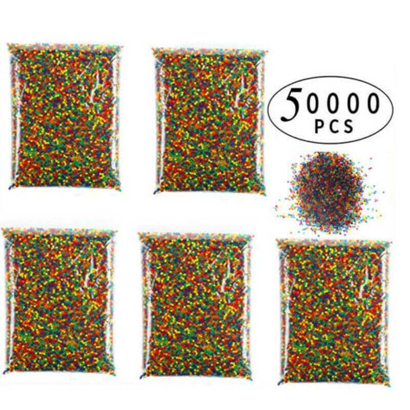 **7.5mm Non-Toxic Eco-Friendly Gel Ball Refill Ammo - 50,000pcs Water Beads for Gel Blaster, Outdoor Games & Kids Play**
