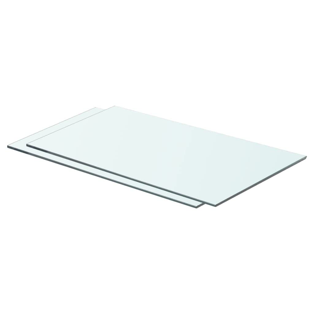 Floating Shelves Wall Mounted - 2 Pack Clear Glass Shelves 23.6
