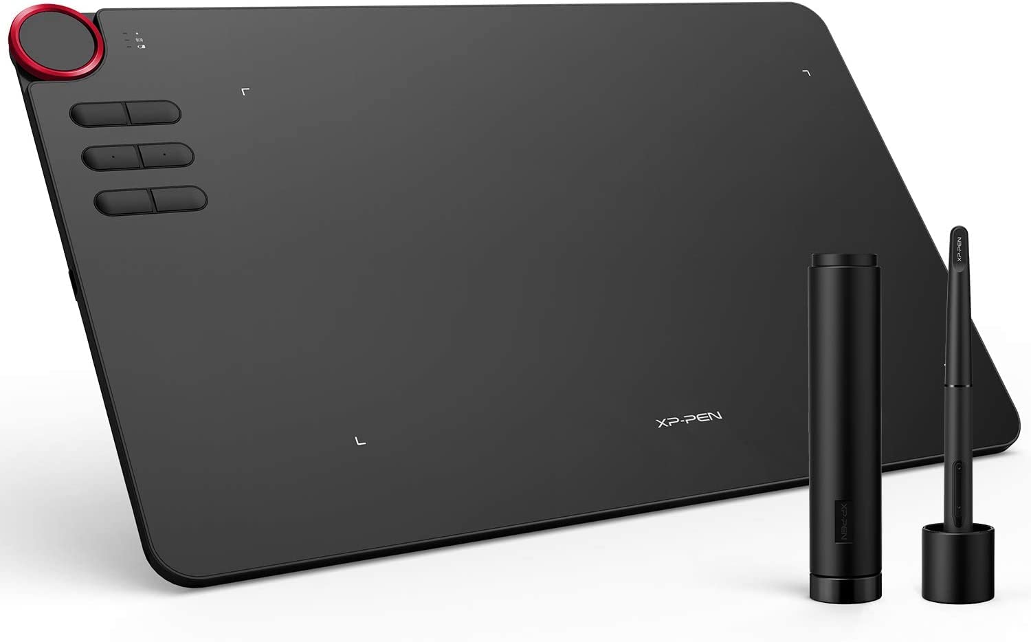 XP-PEN Deco 03 Wireless Graphics Drawing Tablet with 6 Shortcut Keys, Red Dial Knob & Battery-Free Stylus - 8192 Pressure Levels, Large Active Area for Digital Art, Animation, Photo Editing (Ideal for Artists, Designers & Creators)