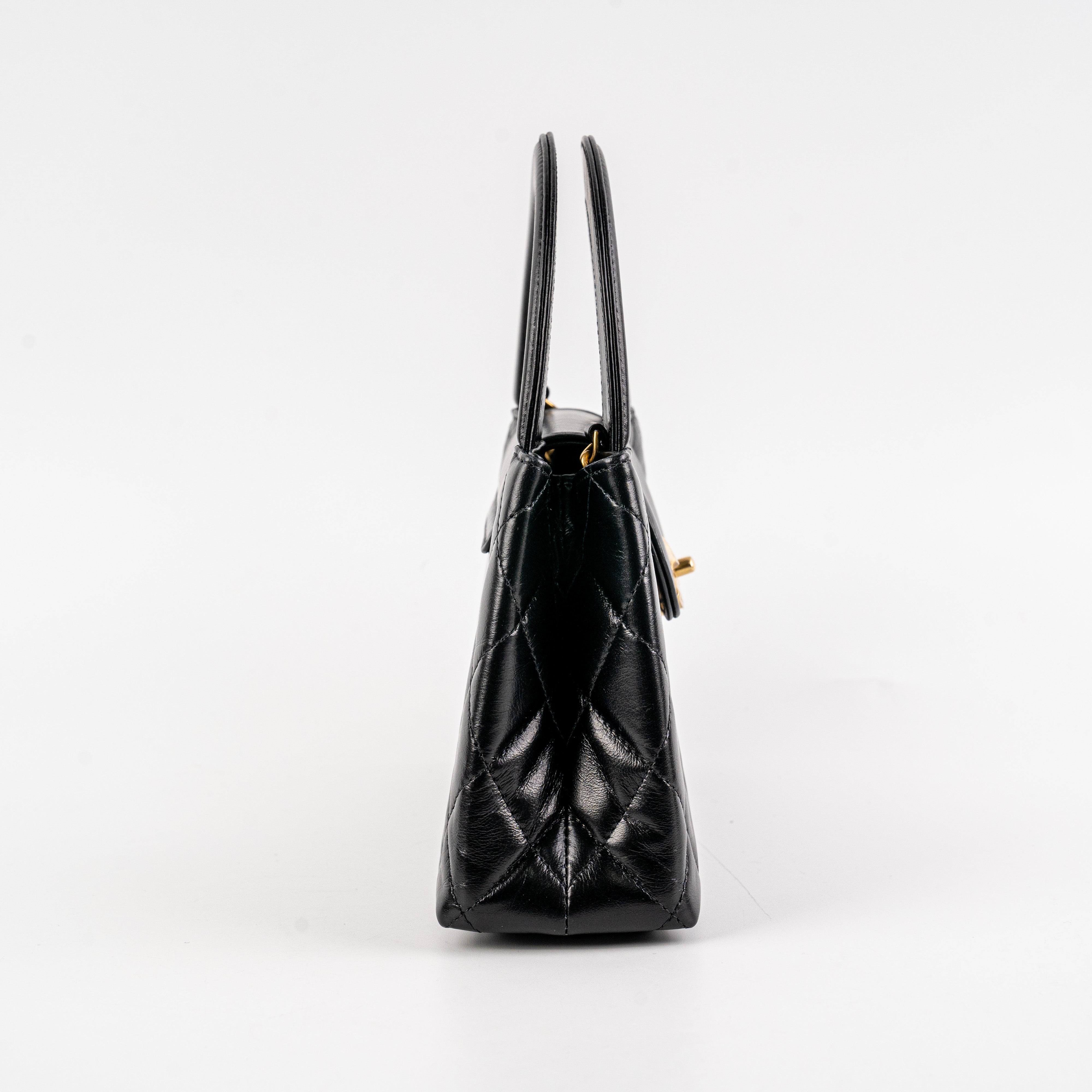 Chanel 23K Kelly Bag Small Black Microchip Leather Crossbody Bag - Luxury Designer Handbag for Women, Perfect for Date Night & Special Occasions