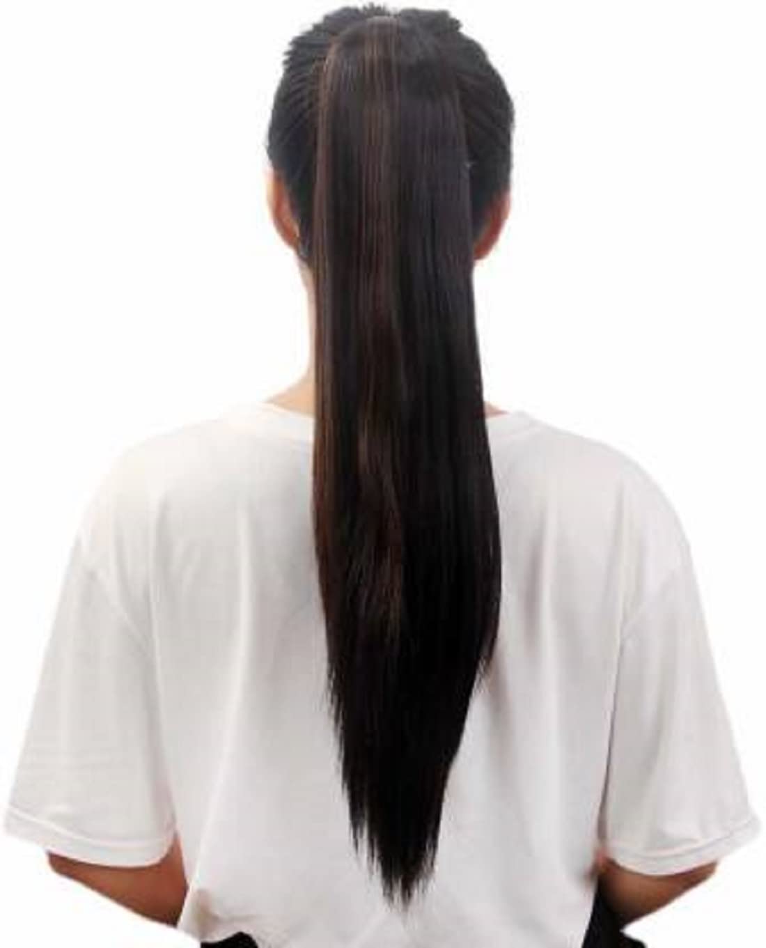 Stylish Brown Straight Synthetic Ponytail Hair Extension for Women - Perfect for Parties, Weddings & Everyday Glam