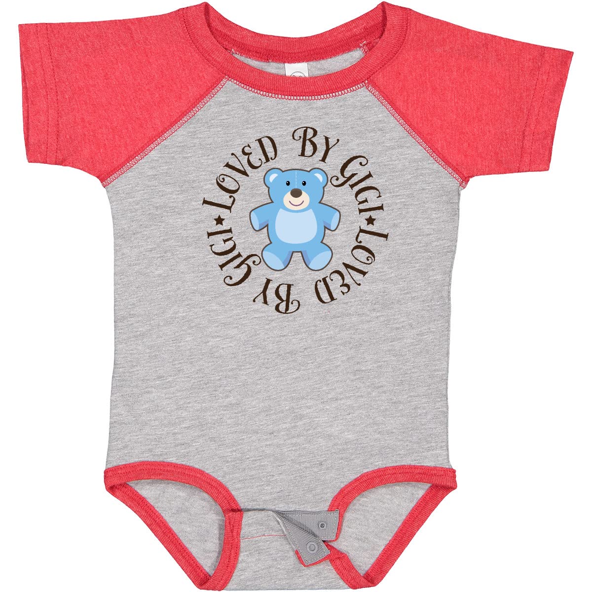 Inktastic Loved by Gigi Baby Boy Bodysuit - Soft Cotton Onesie for Newborns & Infants - Perfect for Playtime, Photo Shoots & Everyday Wear