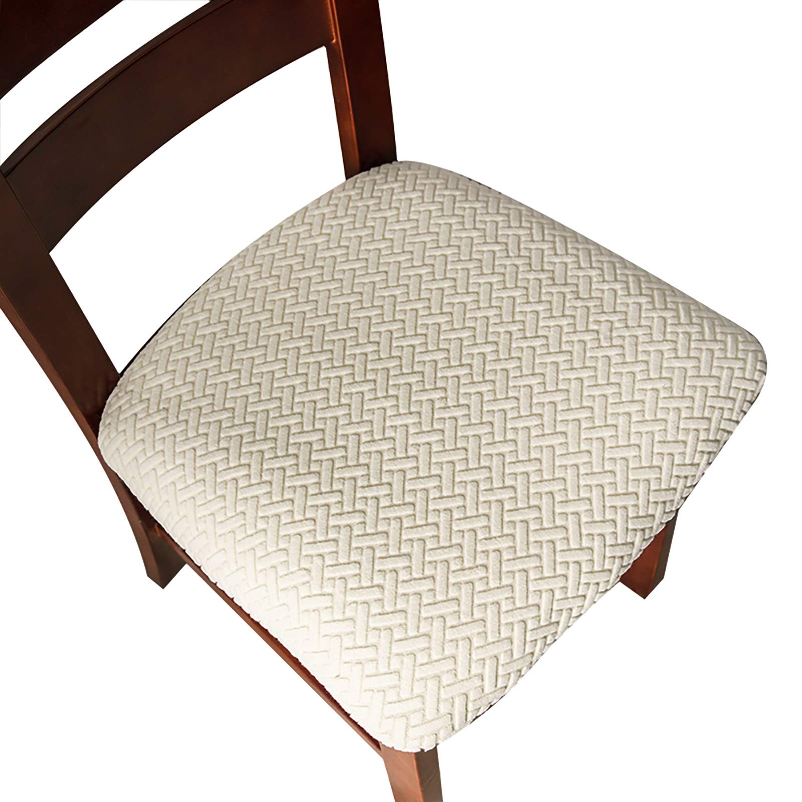 Genina Beige Dining Chair Covers 6-Pack - Waterproof & Stylish for Kitchen & Home