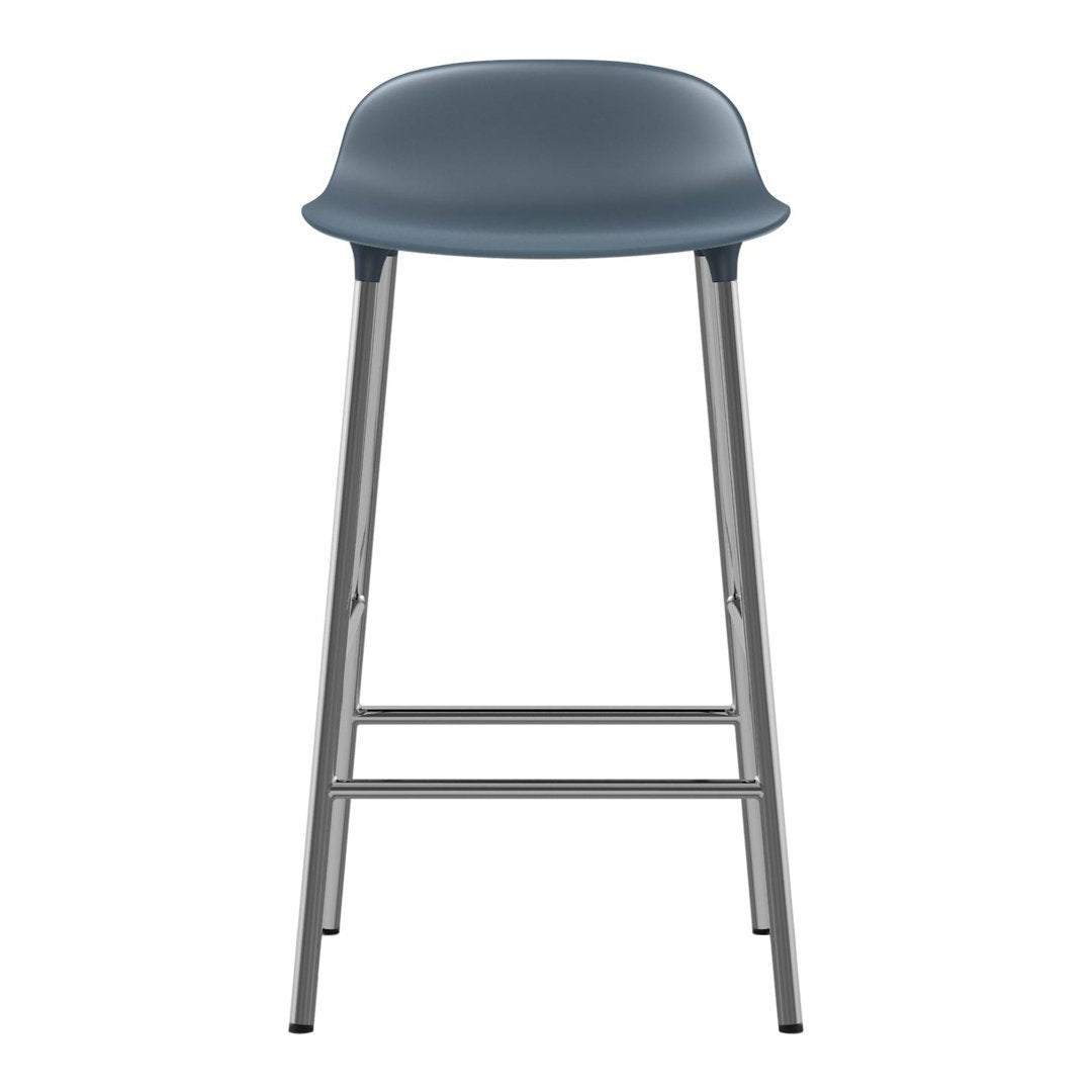 Modern Metal Leg Form Counter Stool - Bar Stool for Kitchen Island, Breakfast Nook & Home Decor - Adjustable Height Contemporary Dining Stool