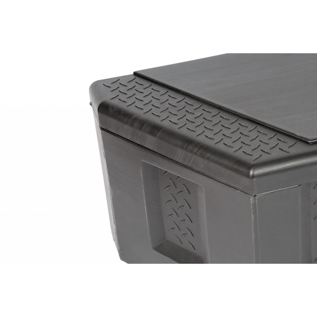 Dee-Zee Heavy Duty Plastic Trailer Tool Box - Large Triangle Design in Black | Perfect for Truck, Trailer & RV Storage & Organization
