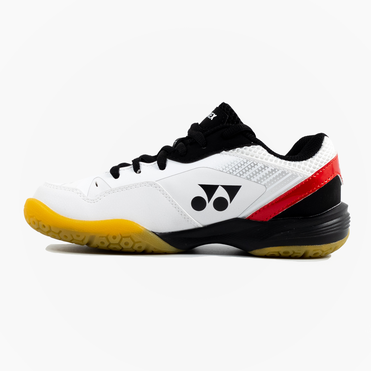 Yonex Power Cushion 65 Junior Badminton Shoes for Kids - Lightweight & Comfortable White/Red Athletic Shoes - Perfect for Indoor Court Sports & Badminton Training