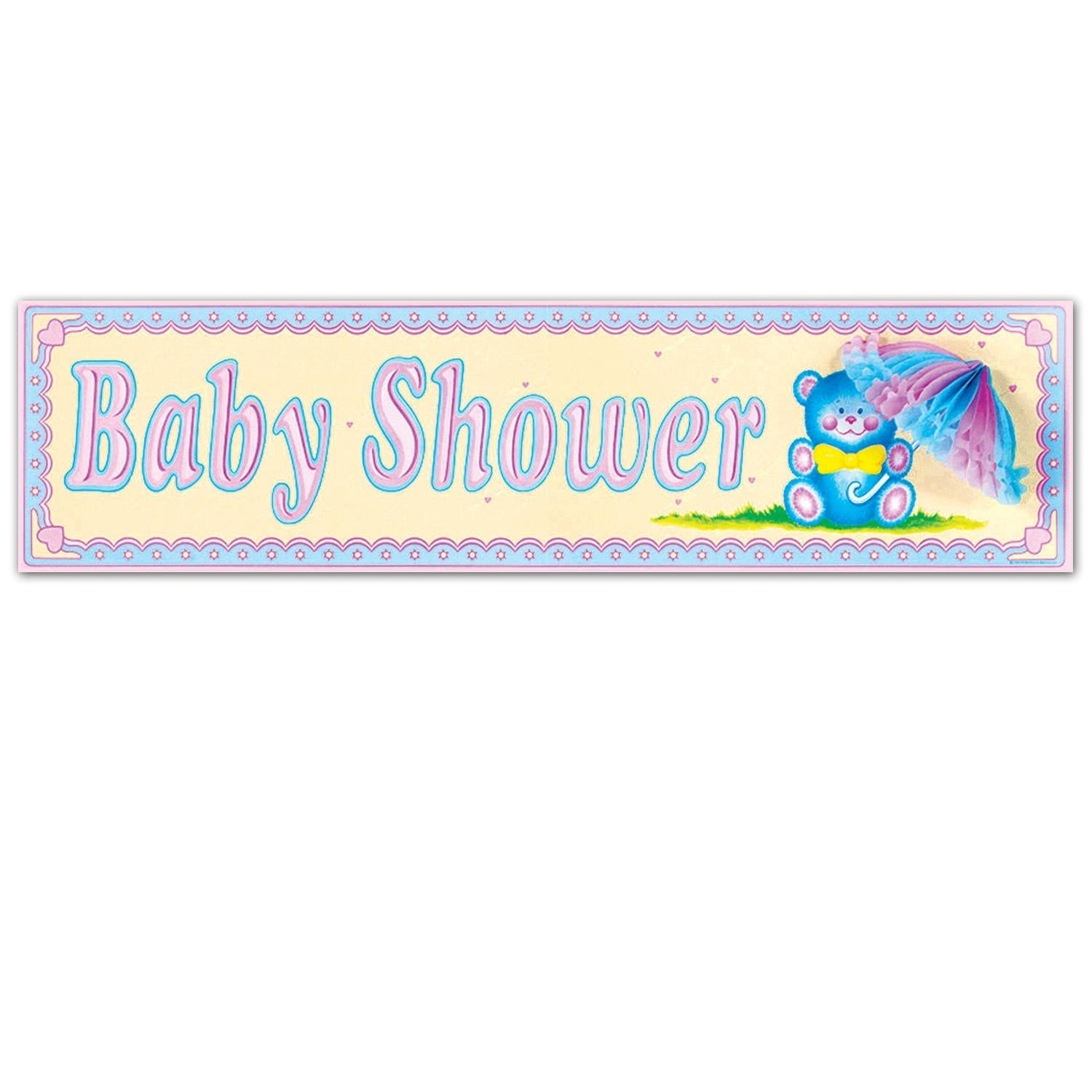 12 Pack Beistle Baby Shower Decorations - Tissue Paper Parasol & Welcome Sign Set for Gender Reveal, Nursery Decor - Perfect for Baby Showers, Birthday Parties & Photo Backdrops