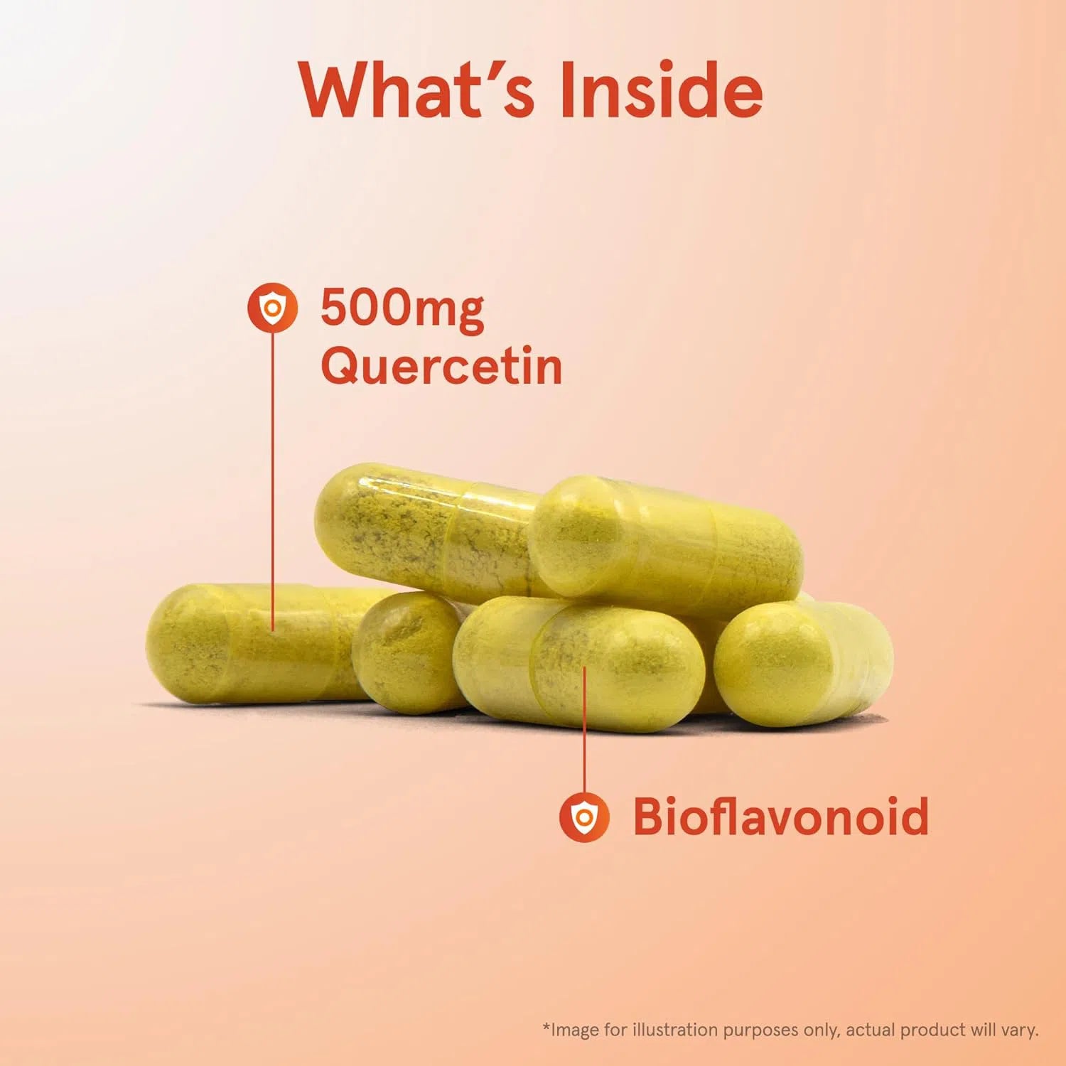 Jarrow Formulas Quercetin 500mg Supplement - Antioxidant Support for Immune Health & Allergy Relief - Daily Wellness & Seasonal Support