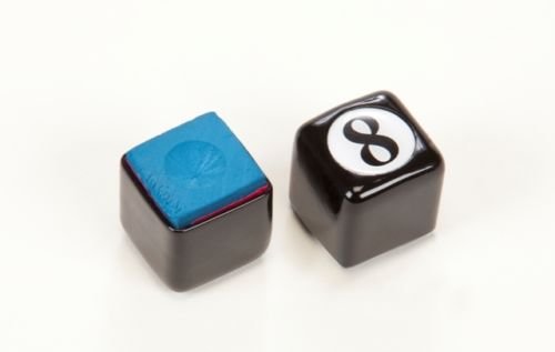 2 Pack Premium Billiard Pool Cue Chalk Holders - 8-Ball Design Black Chalker for Pool Table Accessories - Perfect for Bars, Game Rooms & Professional Players