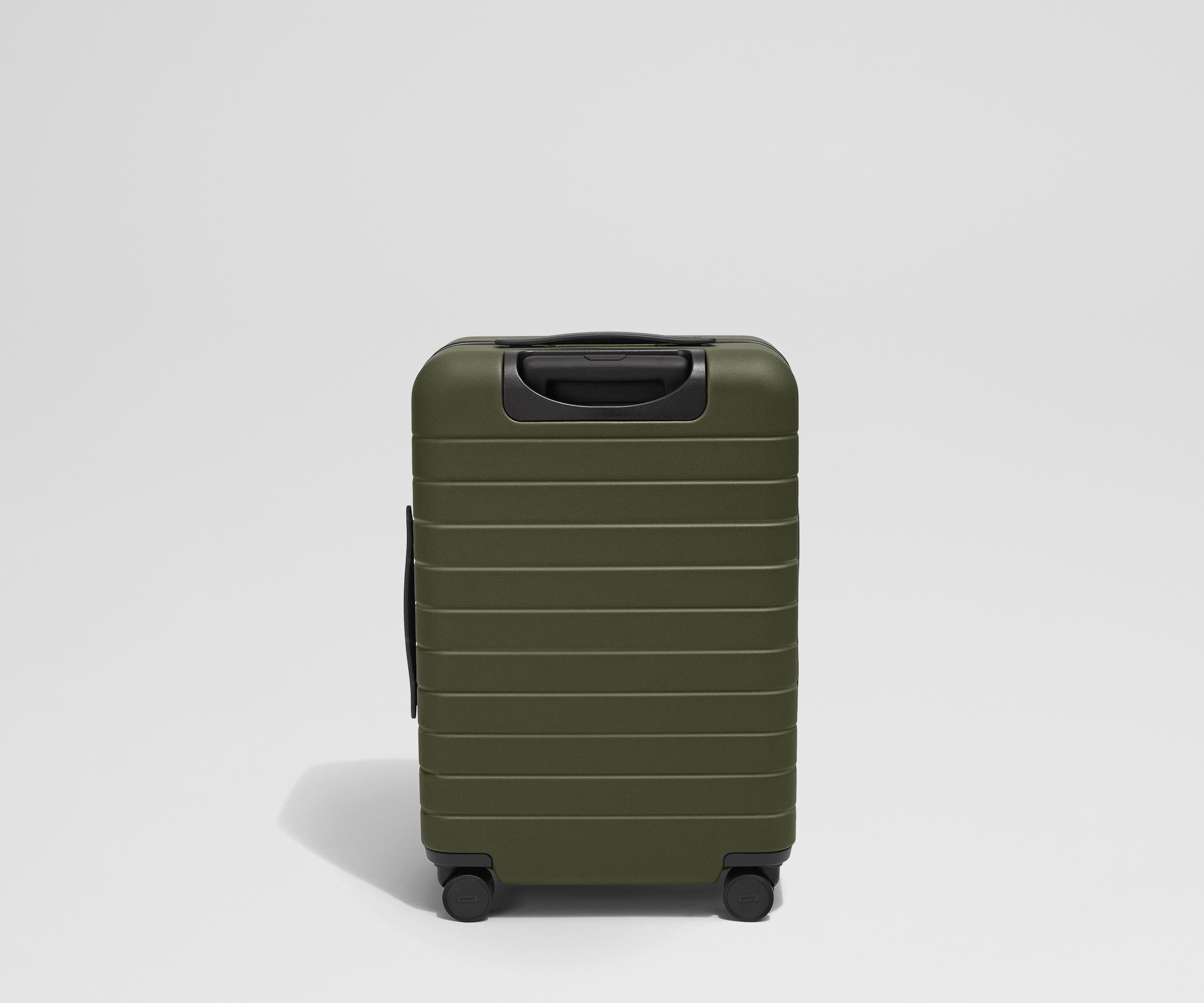 Executive Bigger Carry On Luggage in Olive Green - Spacious Travel Suitcase for Business Trips & Weekend Getaways