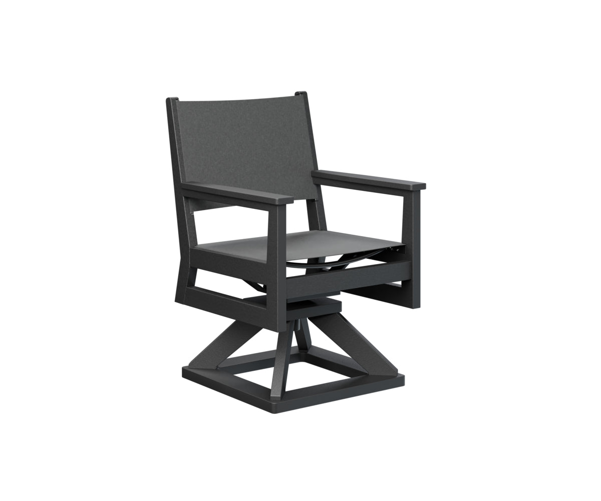Berlin Gardens Mayhew Sling Swivel Rocker Dining Chair - Patio, Deck, Garden & Outdoor Relaxing Furniture for Dining & Lounging