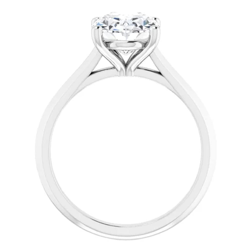 5 CT Oval Colorless Moissanite Engagement Ring for Women - Sterling Silver/Solid Gold Wedding Band Set - 4-Prong Solitaire Bridal Jewelry - Perfect for Proposals, Anniversaries & Special Occasions