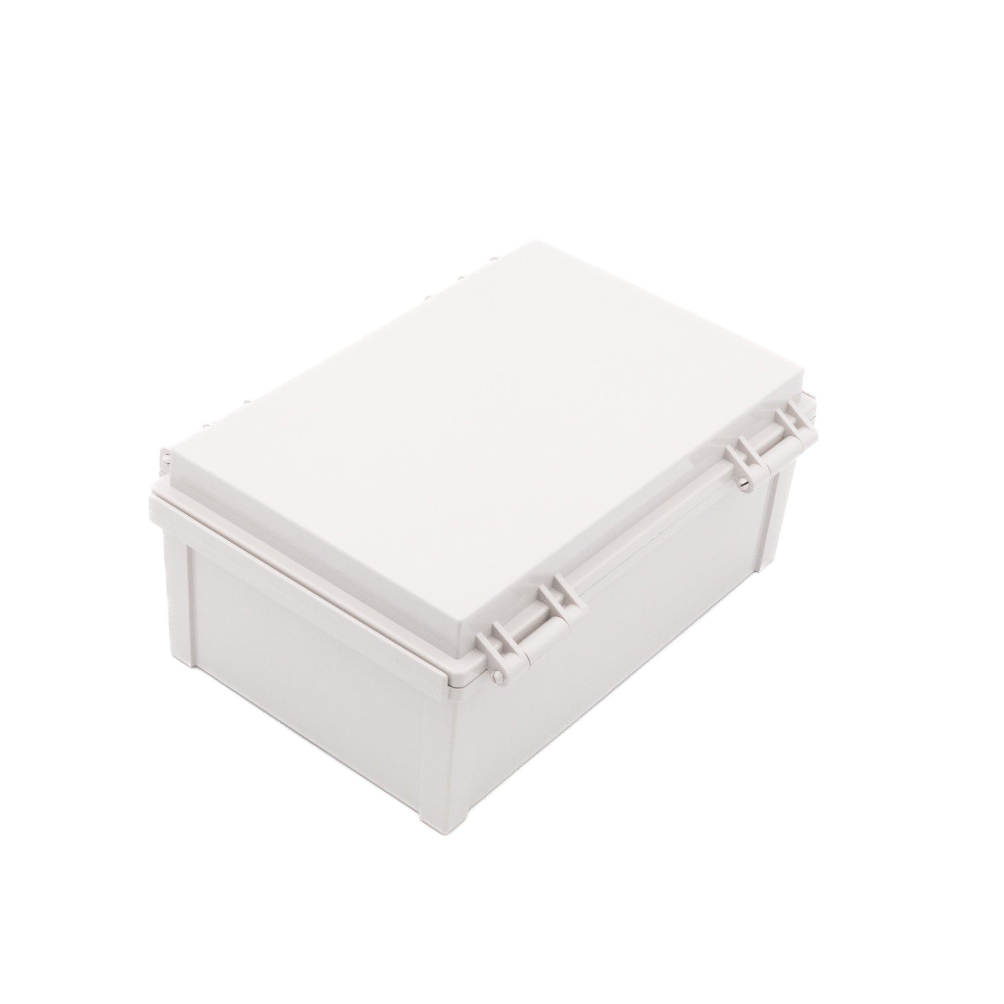 Boxco Q Series 7.87 x 11.81 x 5.12 Inches (200 x 300 x 130mm) Waterproof Plastic Enclosure - IP67 & IK08 Rated ABS Grey Hinged Cover with Mounting Plate - Ideal for Outdoor Electronics, Industrial Equipment & Electrical Projects