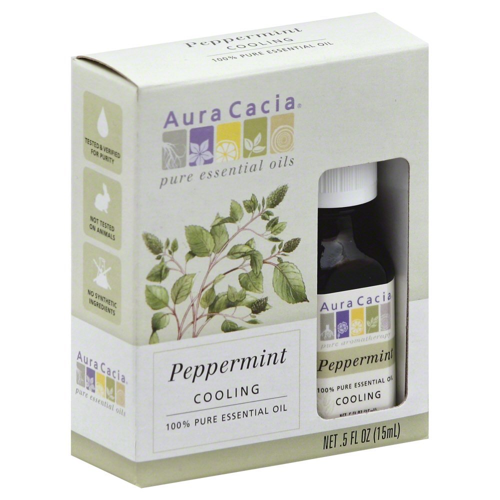 Aura Cacia Pure Peppermint Essential Oil - 100% Natural for Aromatherapy, Relaxation & DIY Skincare