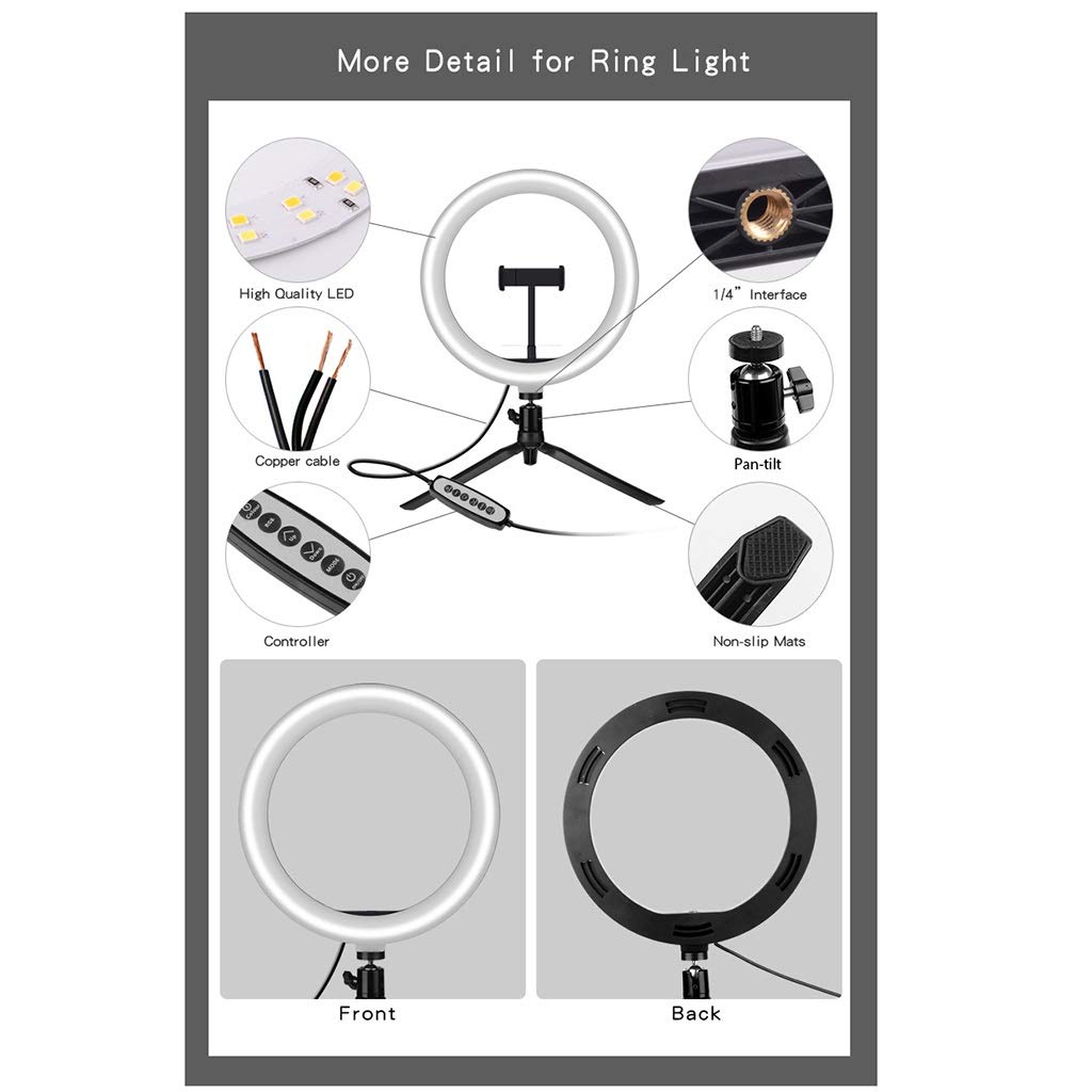 QFFL Dimmable RGB Ring Light Kit with Tripod Stand & Bluetooth Remote - Professional Lighting for Live Streaming, YouTube Videos, TikTok Content Creation and Photography