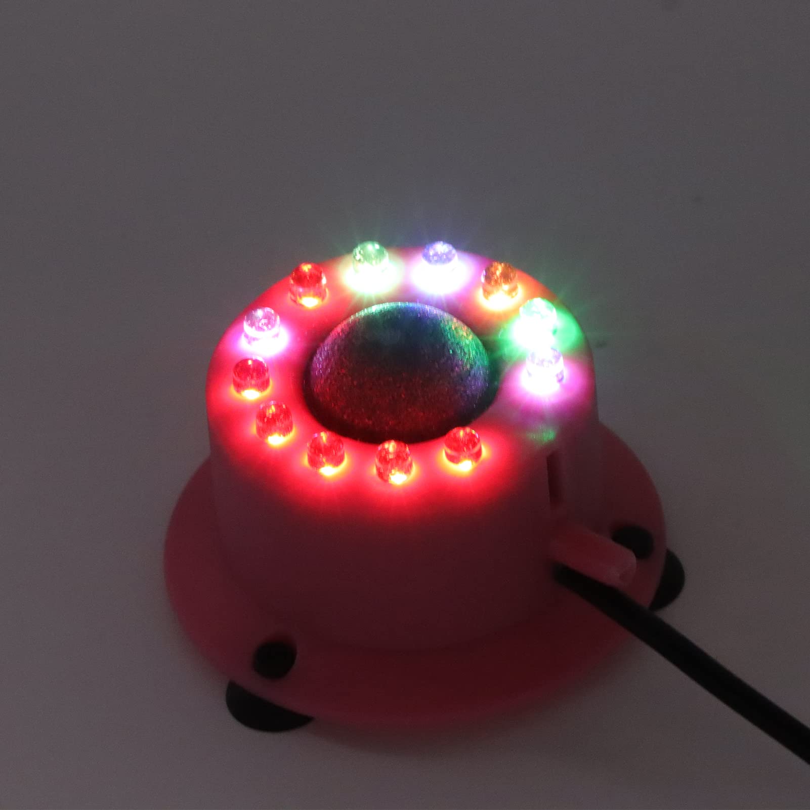 LED Bubble Stone Disk Light for Aquarium - Fish Tank Air Bubble LED Round Light with Oxygenation & Decoration - Perfect for Freshwater & Saltwater Tanks, Home & Office Aquarium Decor