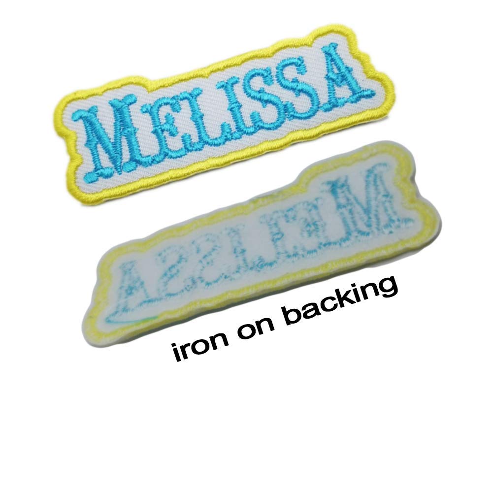 Custom Iron On & Sew On Patches - Personalized Western Font Badges for Jackets, Hats & Bags - Unique DIY Embroidered Appliques for Clothing & Accessories