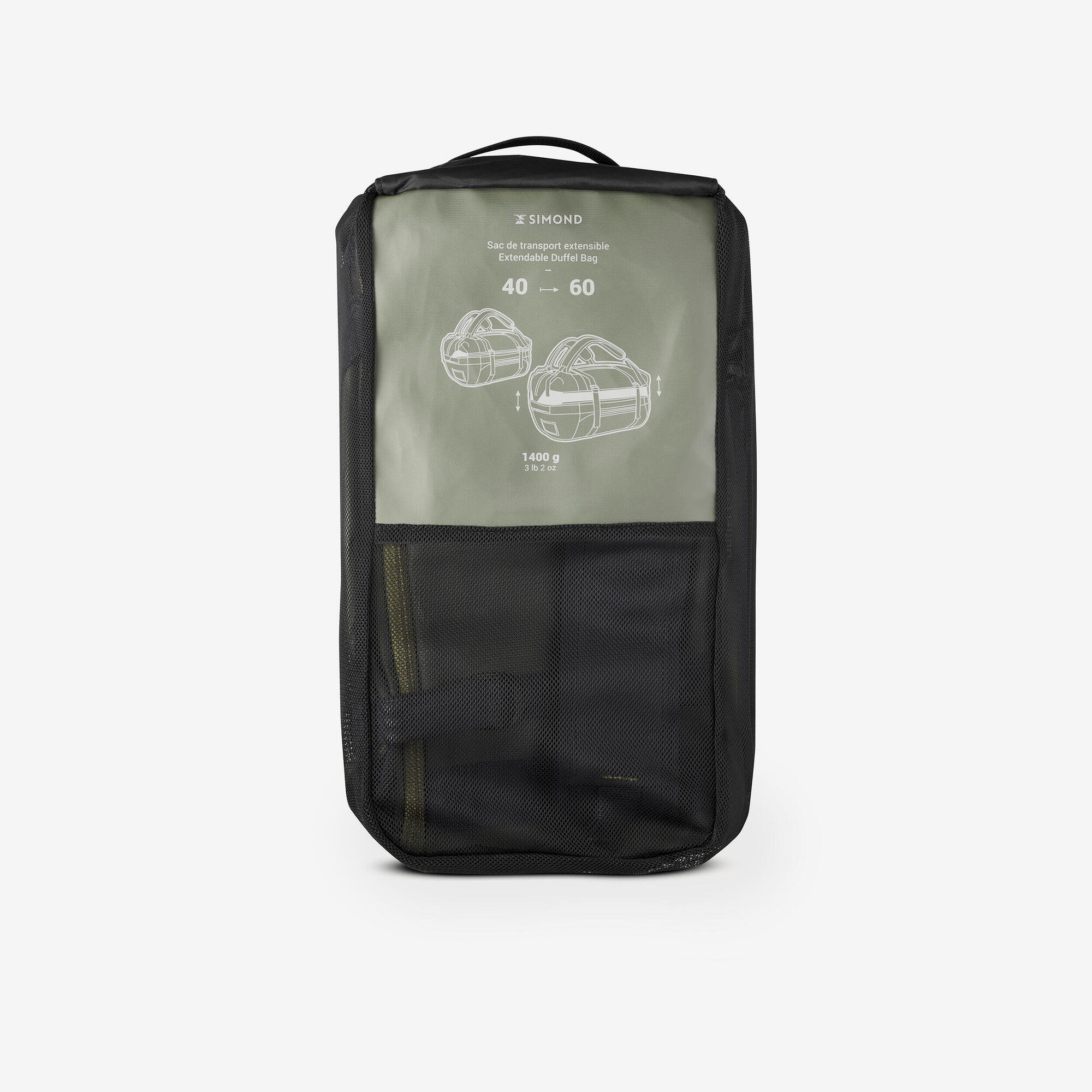 Simond 500 Extend 40-60L Waterproof Travel Duffel Bag for Camping, Hiking & Outdoor Adventures - Durable Gear Storage with Shoulder Straps