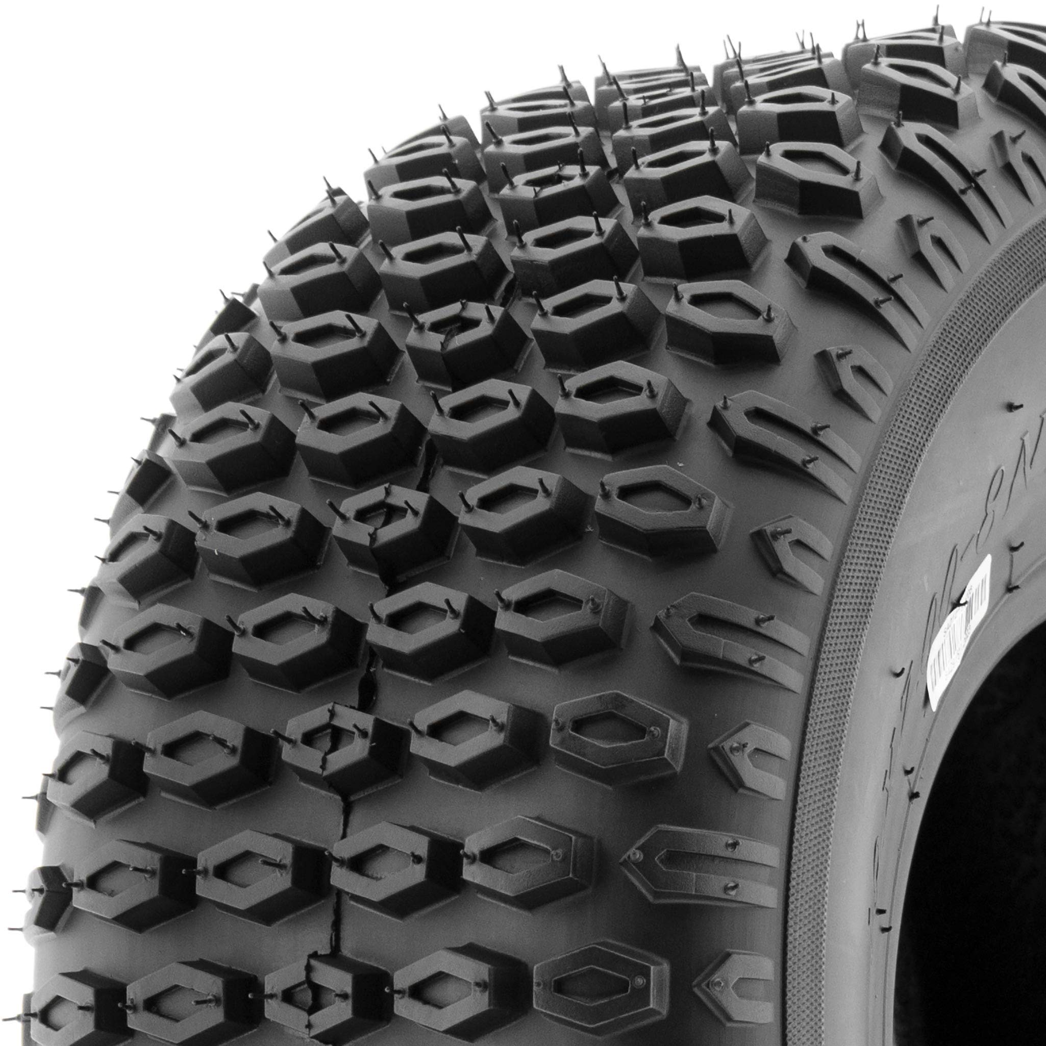 Set of 4 SunF A012 XC Knobby 19x7-8 ATV Tires - All Terrain Tubeless 2-Ply for Go-Karts & UTVs - Perfect for Off-Road Trails, Mud Riding & Dirt Track Racing