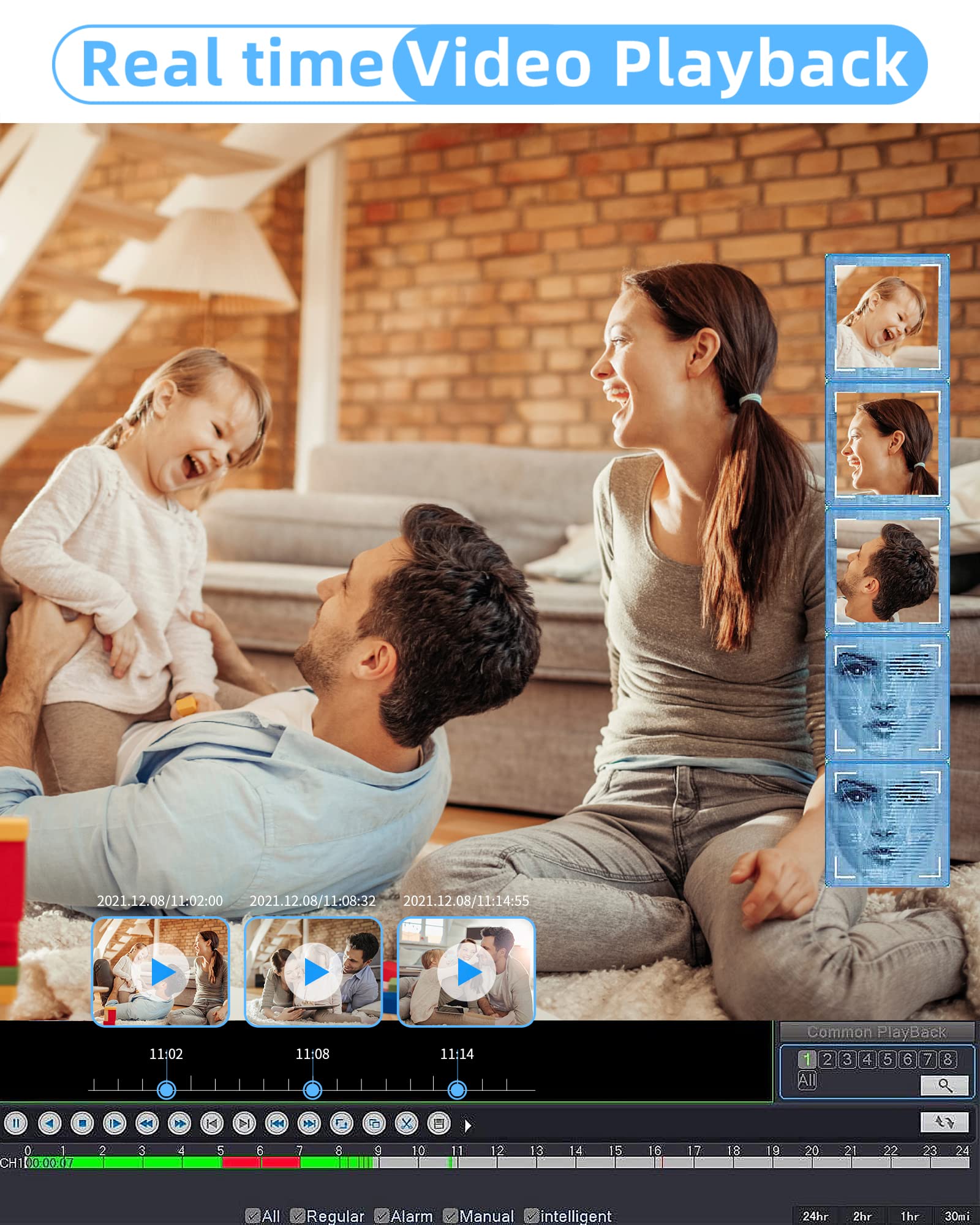 16CH Expandable WESECUU PoE Security Camera System - 4K CCTV Surveillance Kit with 8 IP Outdoor Cameras, 2-Way Audio, Human Detection & 3TB HDD for 24/7 Recording (POE8 KIT) - Ideal for Home Security, Business Monitoring, and Property Surveillance