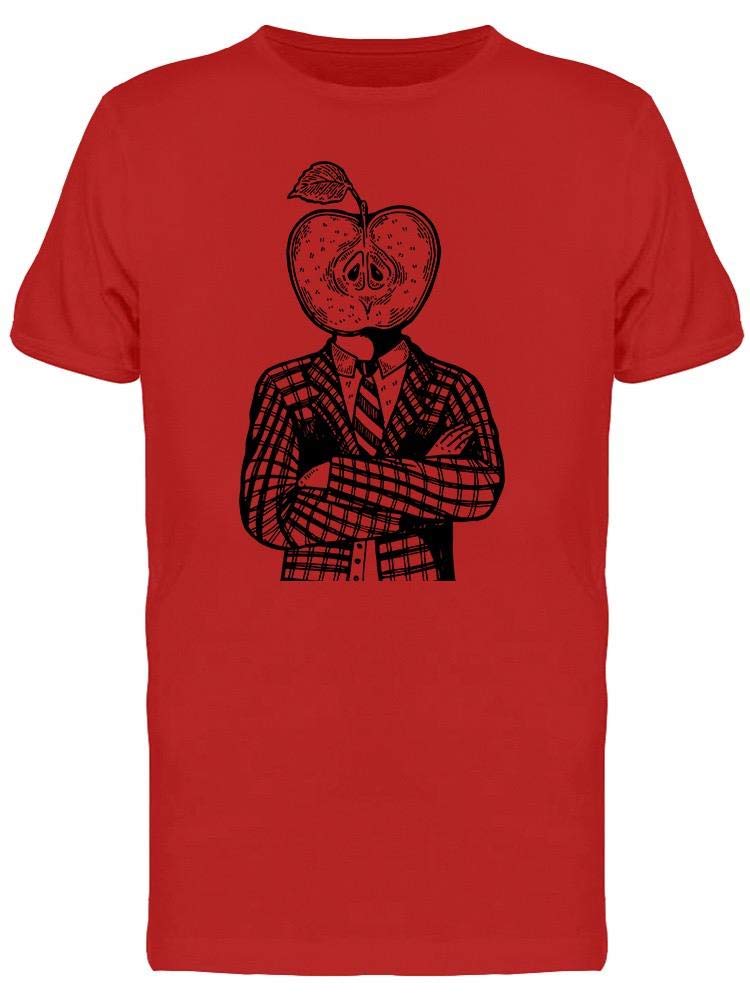 Surreal Apple Head Man Art T-Shirt for Men - Unique Graphic Tee for Casual Wear, Street Style & Artistic Expression