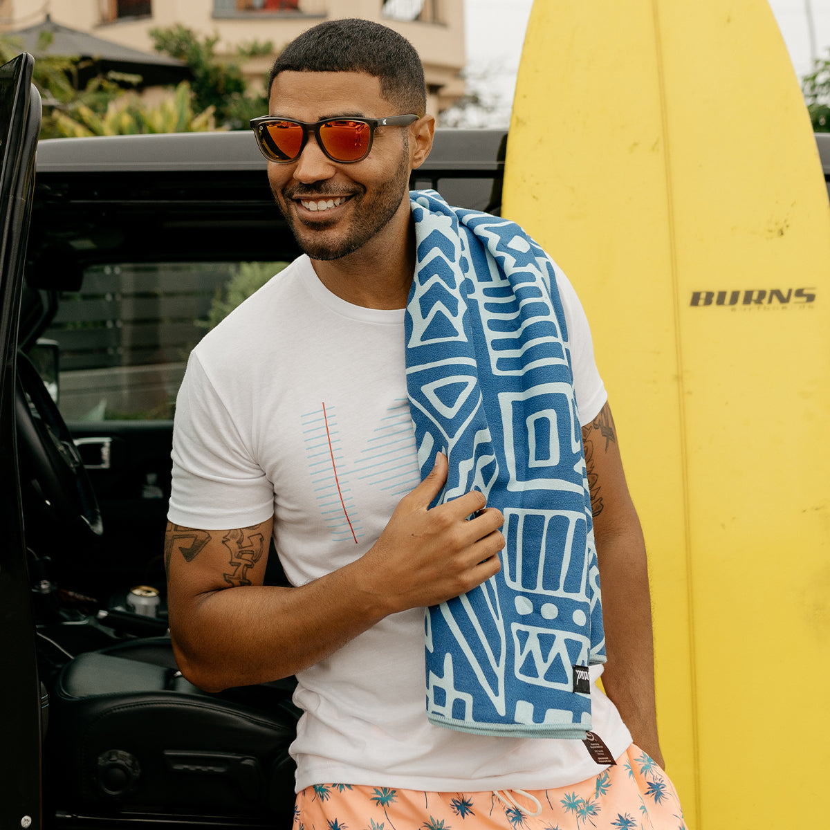 Adventure Towel - Quick Dry, Lightweight & Compact Travel Towel for Camping, Hiking & Beach - Bermuda Blues