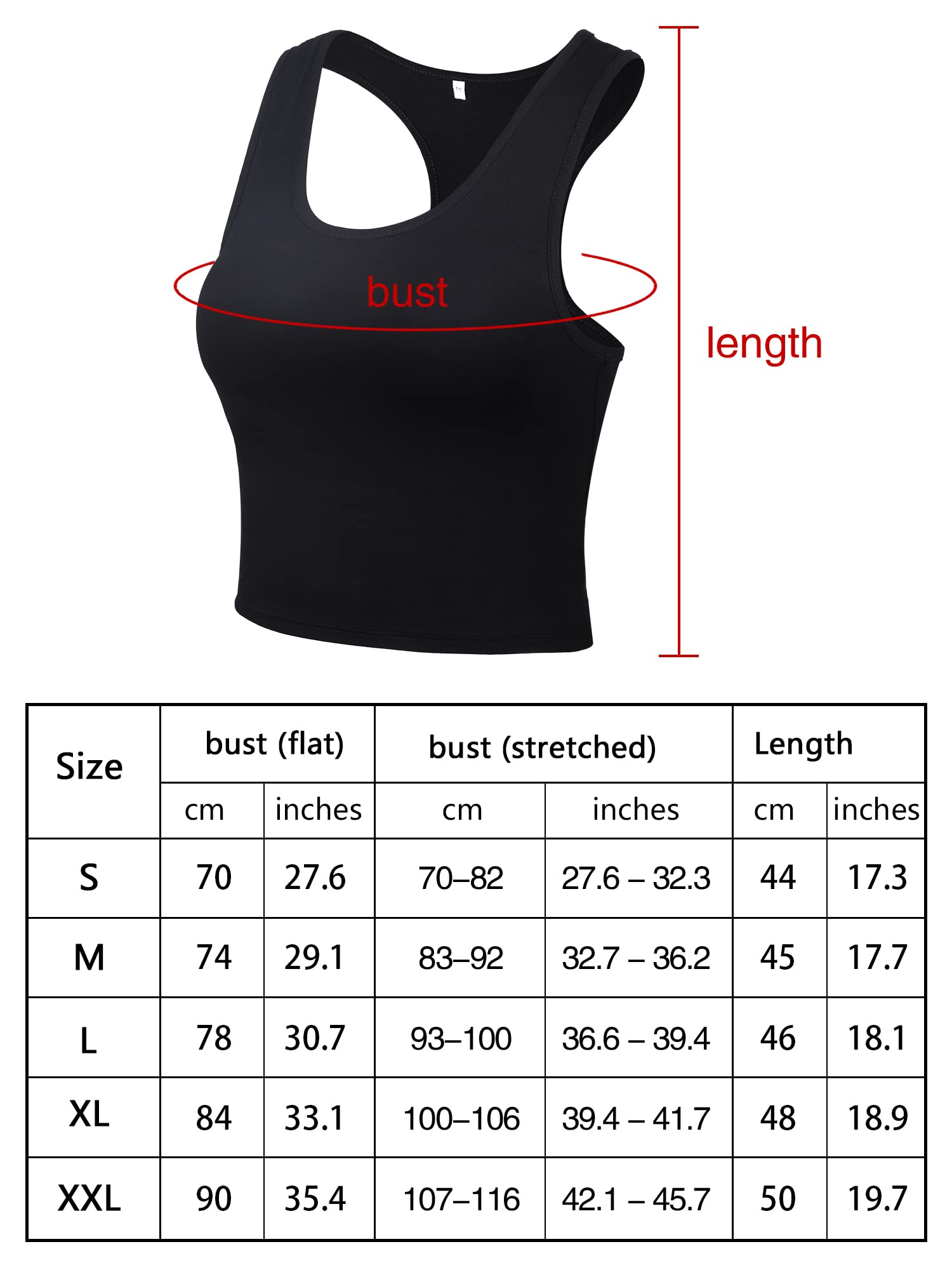4 Pack Women's Workout Crop Tank Tops - Sleeveless Racerback Athletic Shirts for Yoga, Running & Gym - Breathable Moisture-Wicking Fabric (Small, Black/Dark Grey/Navy Blue/White) - Perfect for Fitness, Pilates & Summer Sports Activities