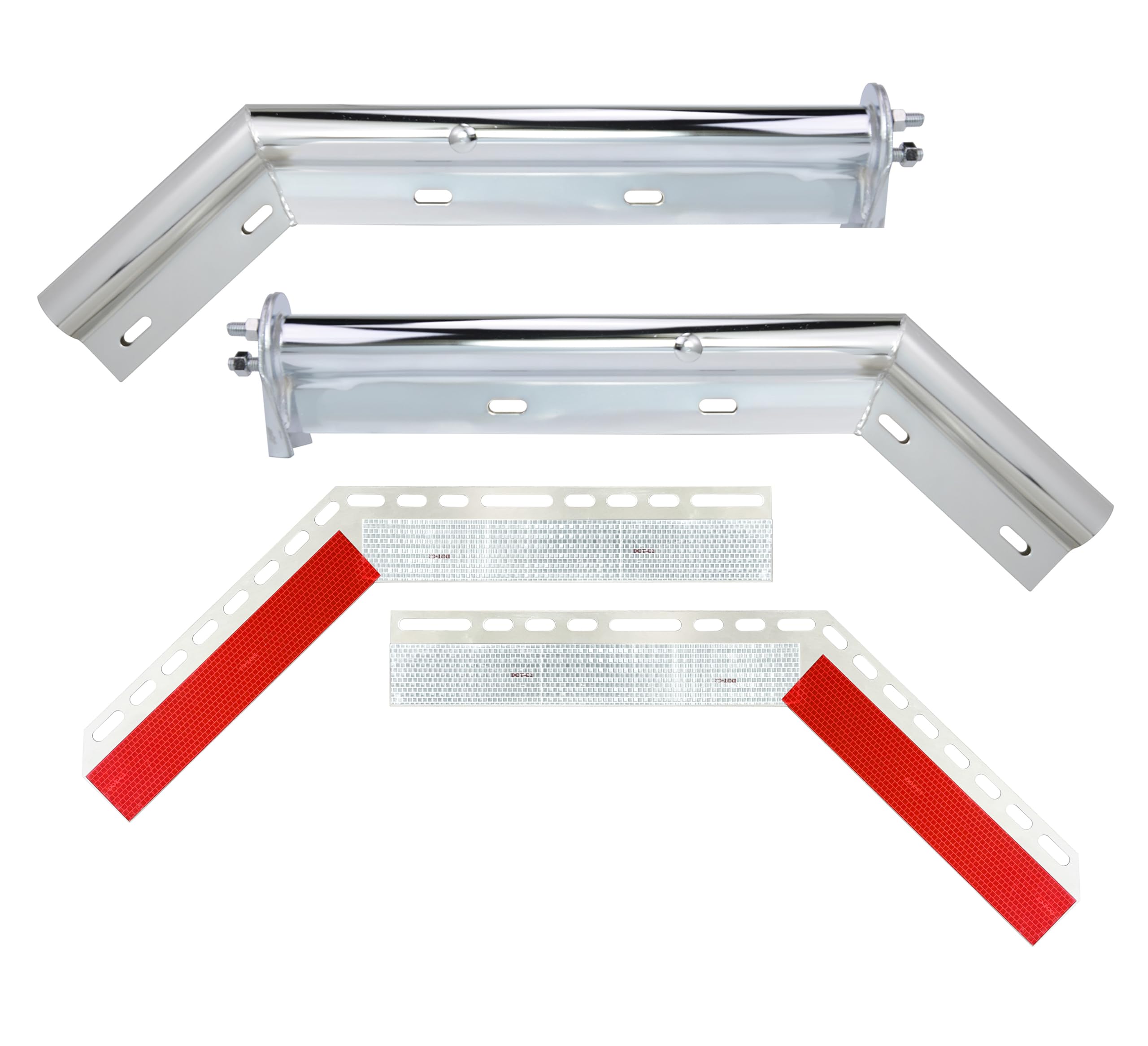 Chromed Angled Spring Loaded Mud Flap Hanger - 1-1/8