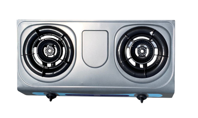 Dual Head Gas Burner with Stand - High Efficiency Stainless Steel Outdoor Cooking Stove for Camping, BBQ, and Backyard Grilling