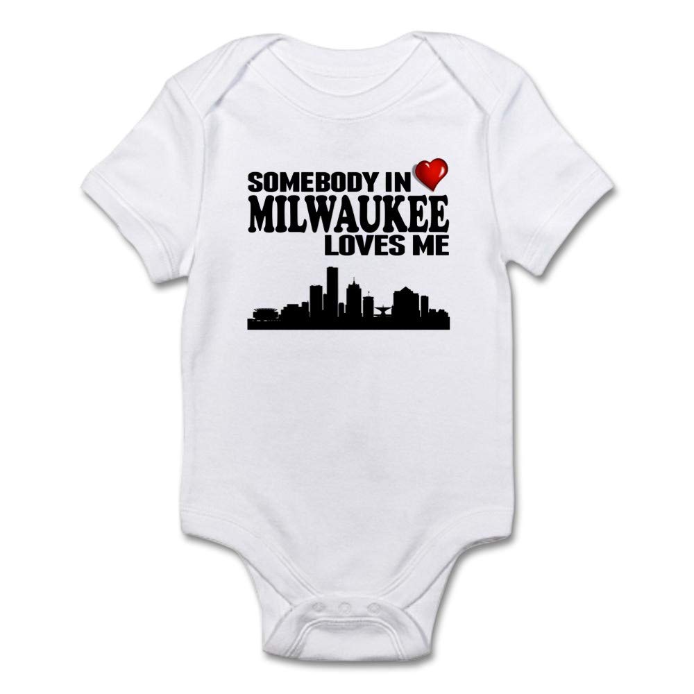 Somebody in Milwaukee Loves Me Baby Bodysuit - Cute Infant Onesie for Newborns & Toddlers - Perfect for Family Photos, Gifts & Milwaukee Pride