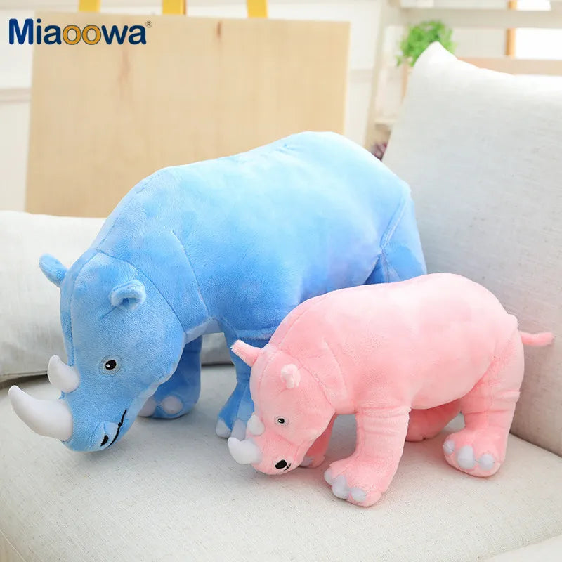 40/60/80cm Giant Plush Rhinoceros Stuffed Animal - Soft Lifelike Zoo Toy Pillow for Kids, Baby Cushion & Nursery Decor - Perfect Gift for Girls Birthday, Baby Shower & Room Decoration - Great for Cuddling, Playtime & Nursery Theming